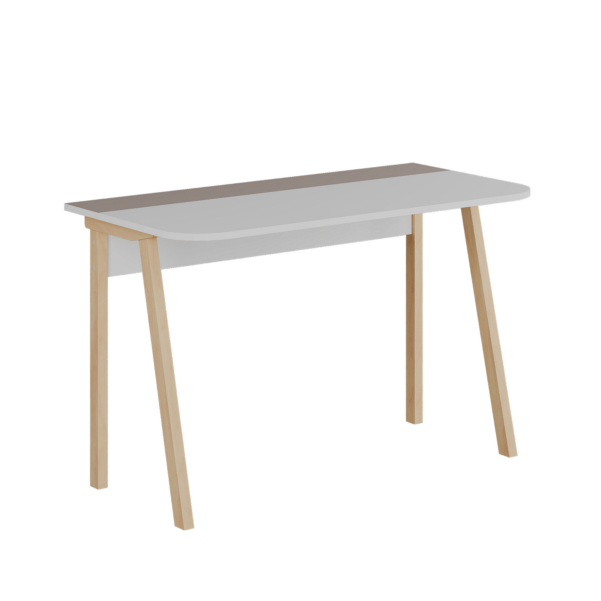 NORDVÄRK Luton skrivebord, rektangulær - lys mokka og hvid melamin (120x60)
