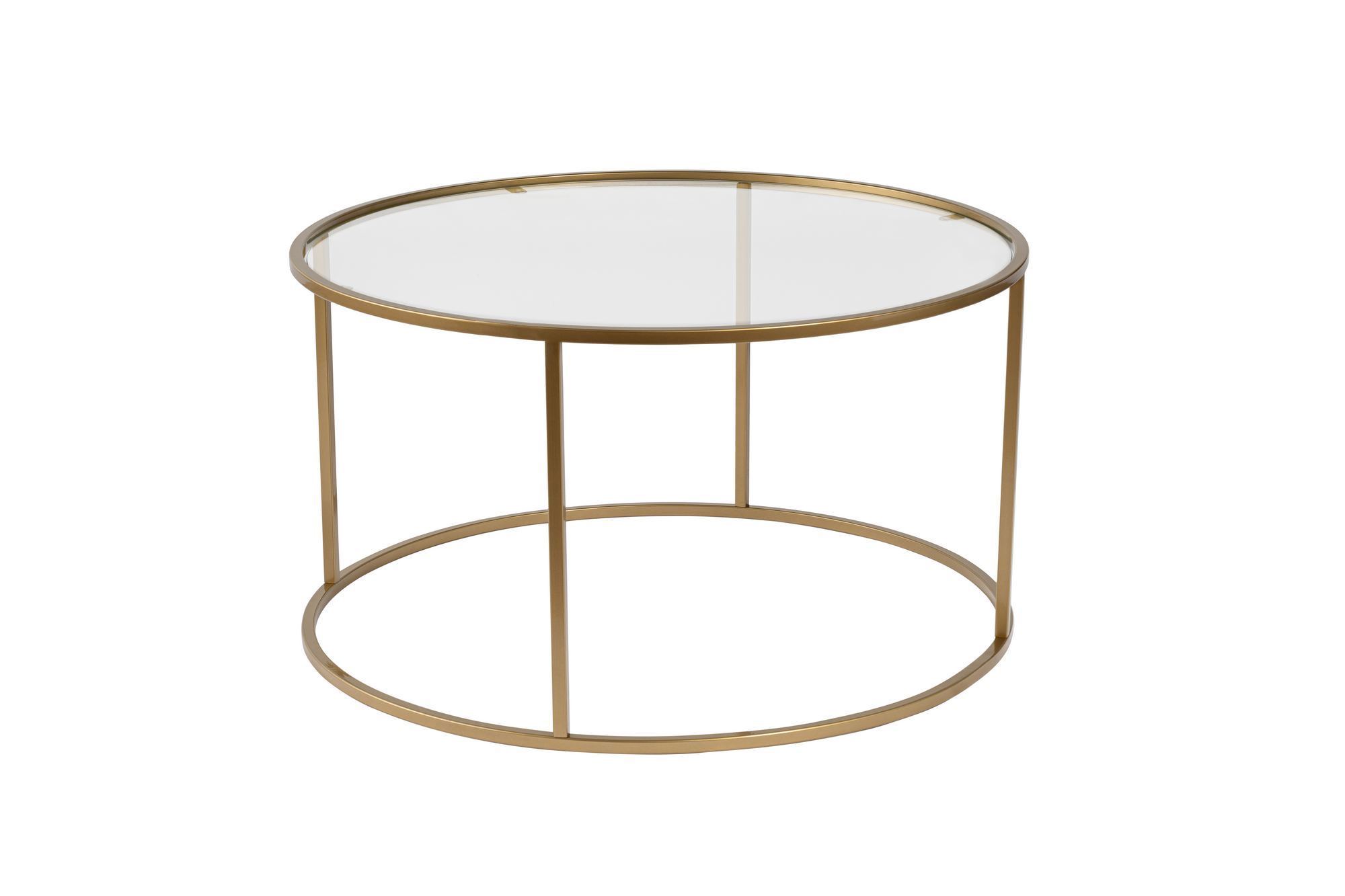 NORDVÄRK Aurum – 80 – Guld, Transparent Sofabord