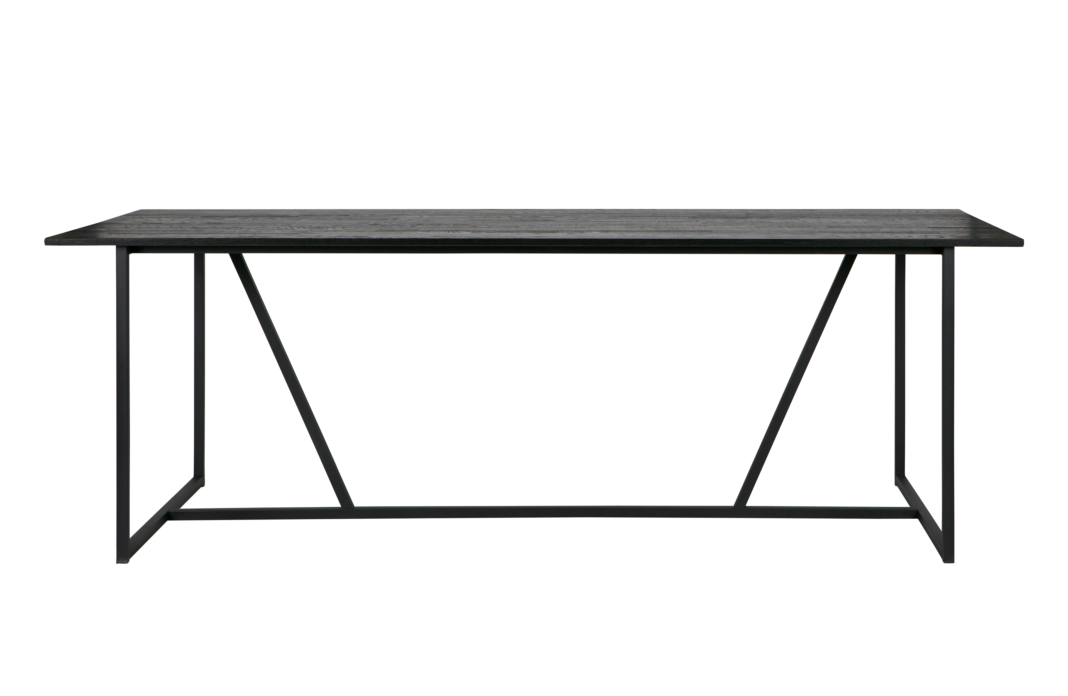 WOOOD EXCLUSIVE Silas matbord, rektangulärt - svart Blacknight borstad ask och metall