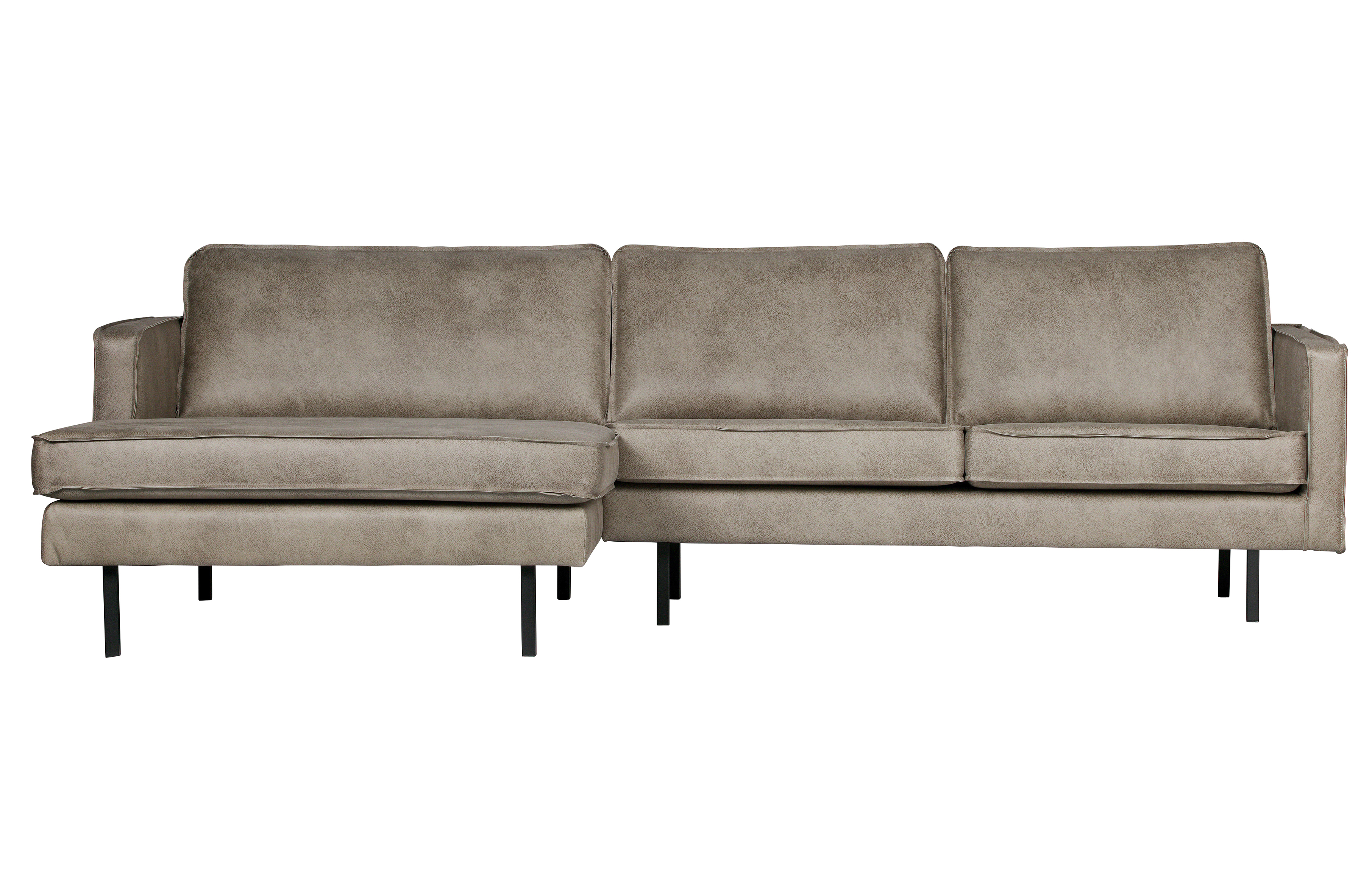BEPUREHOME Rodeo sofa, m. venstre chaiselong - elefant grå/brun stof