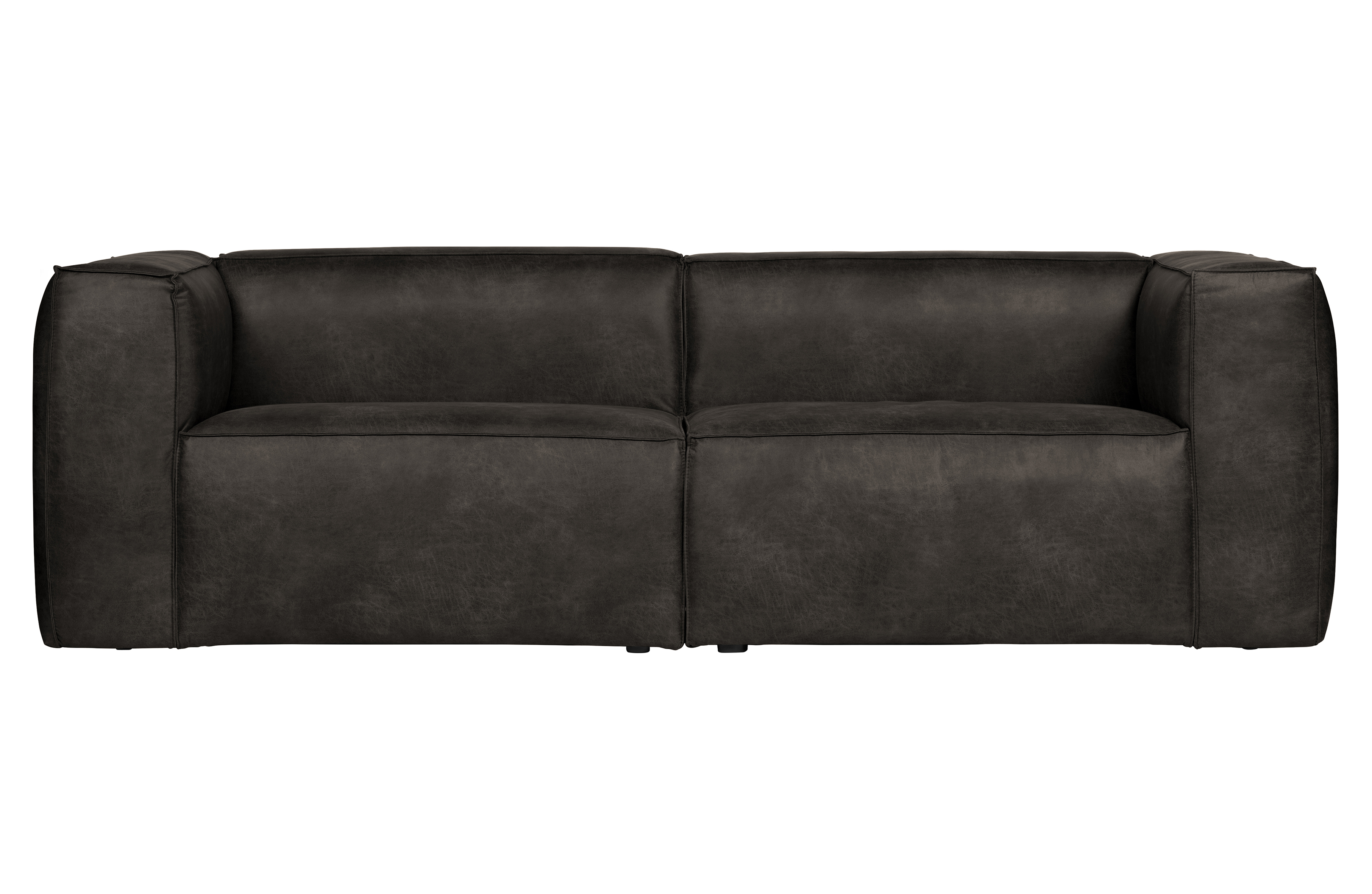 WOOOD Bean 3,5 pers. sofa - sort læderfiber/polyester