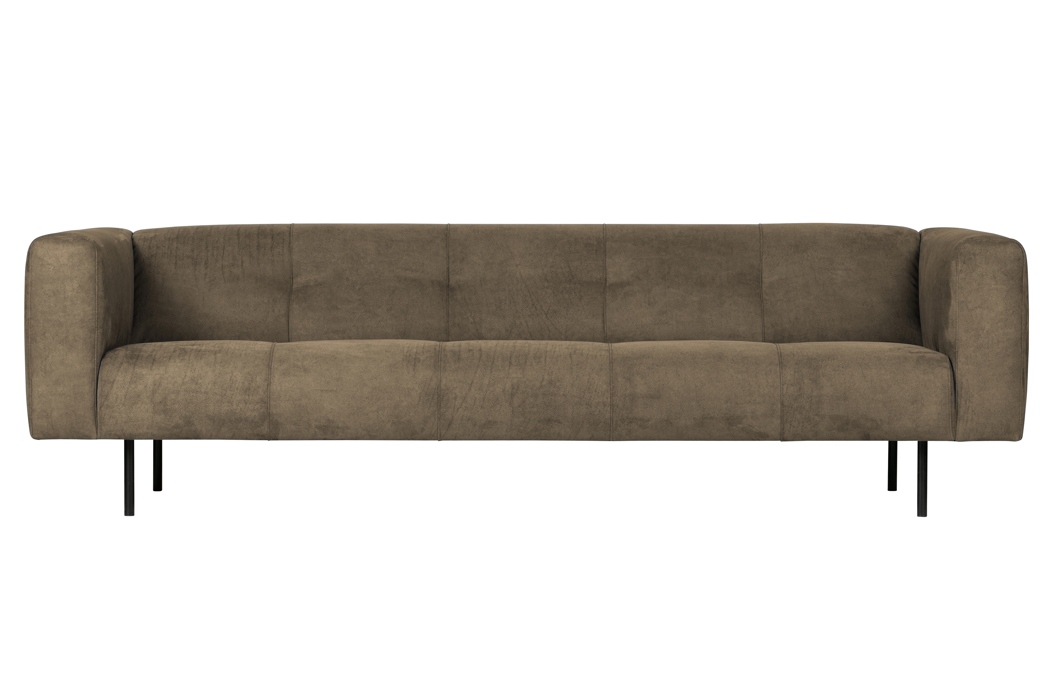 VTWONEN Skin 4 pers sofa - olivengrøn mikrofiber polyester og sort metal (B:250)