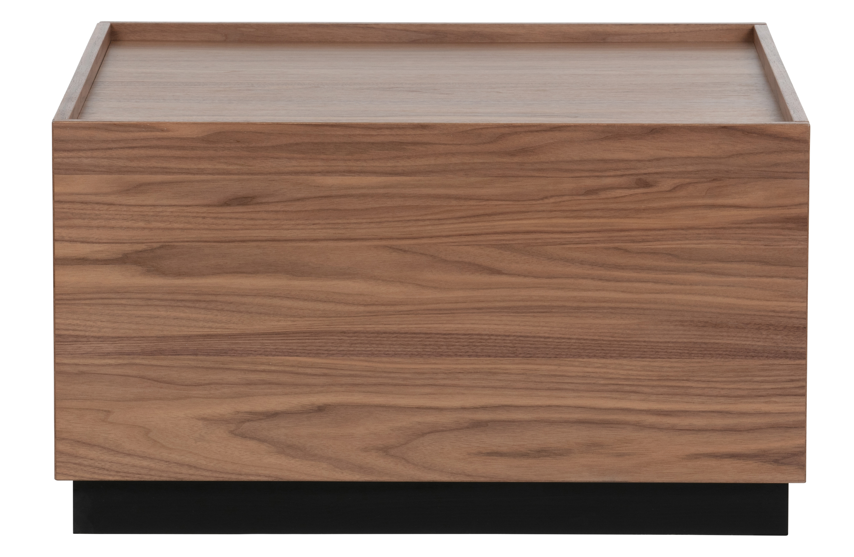 VTWONEN Block soffbord, fyrkantigt - brun valnötsfinish och svart furu