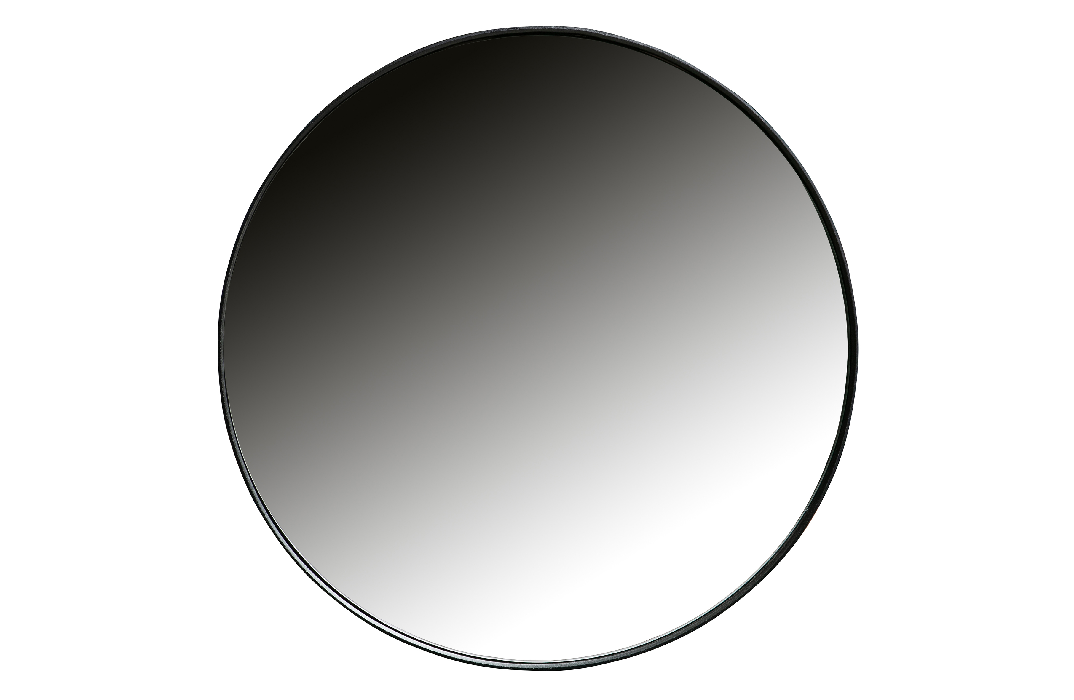 WOOOD EXCLUSIVE Doutzen vægspejl, rund - spejlglas og sort metal (Ø50)