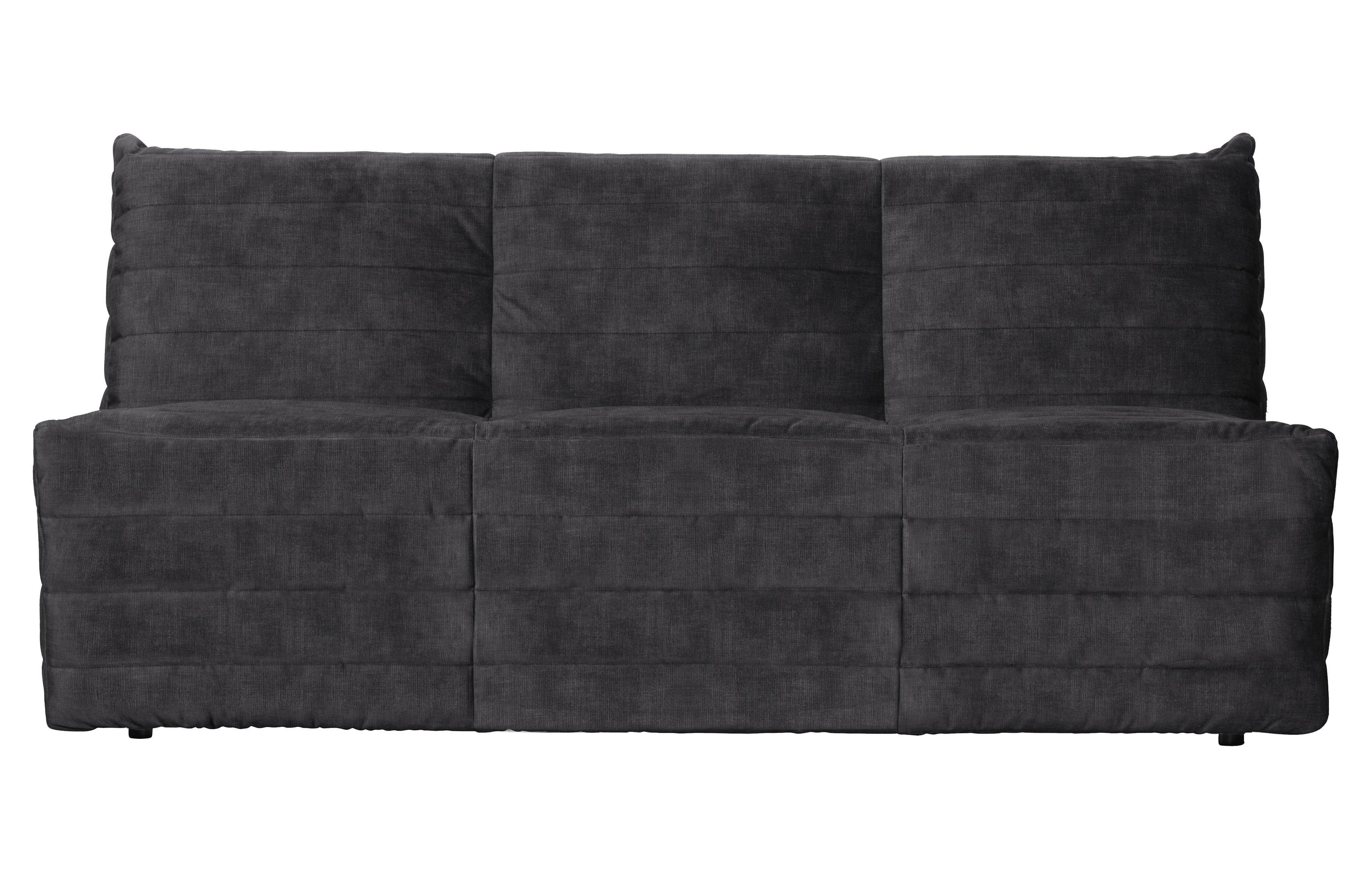 WOOOD EXCLUSIVE Bag sofa - antracitgrå fløjl polyester
