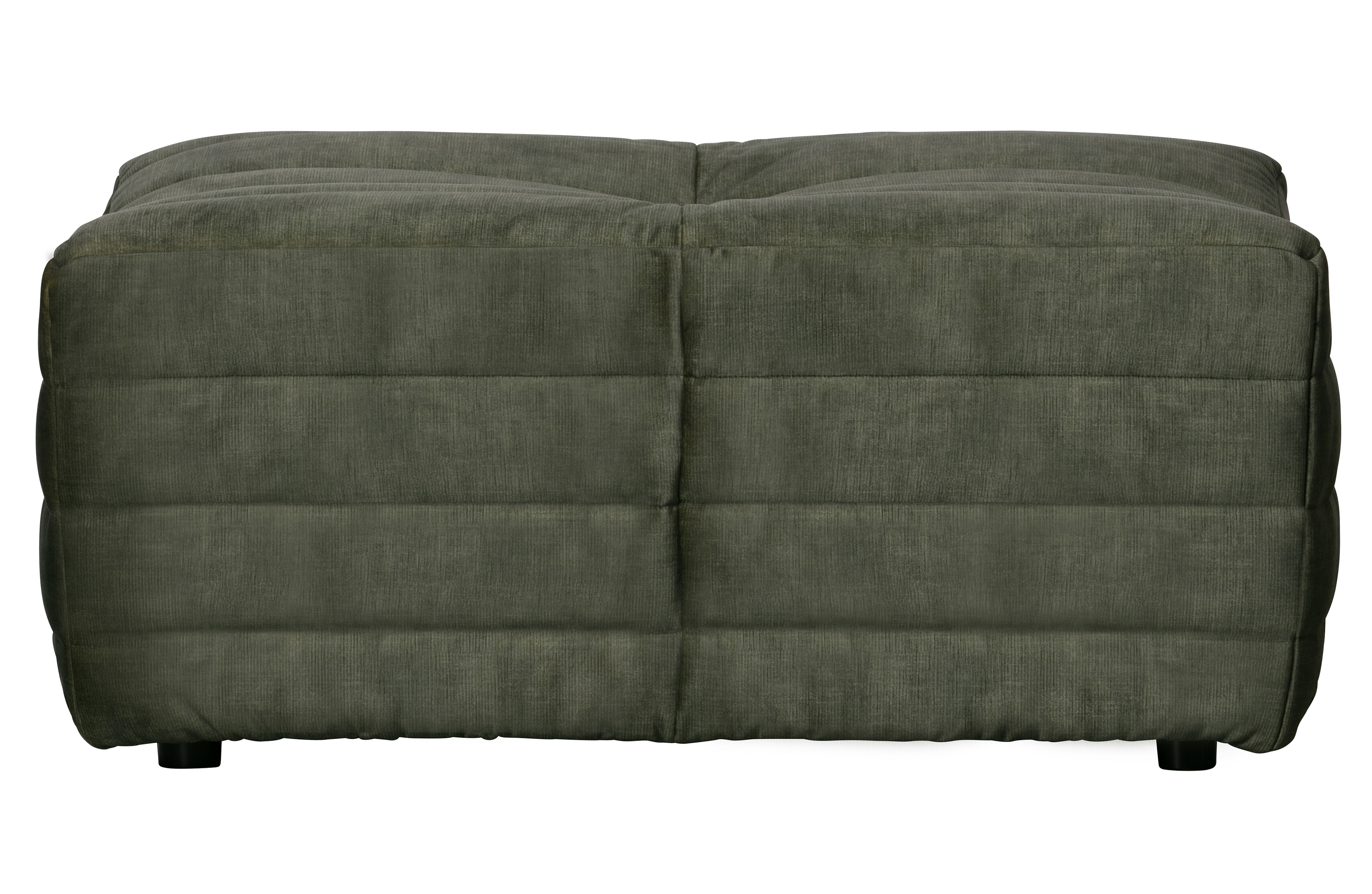 WOOOD EXCLUSIVE Bag puf, rektangulær - grøn fløjl polyester (95x55)