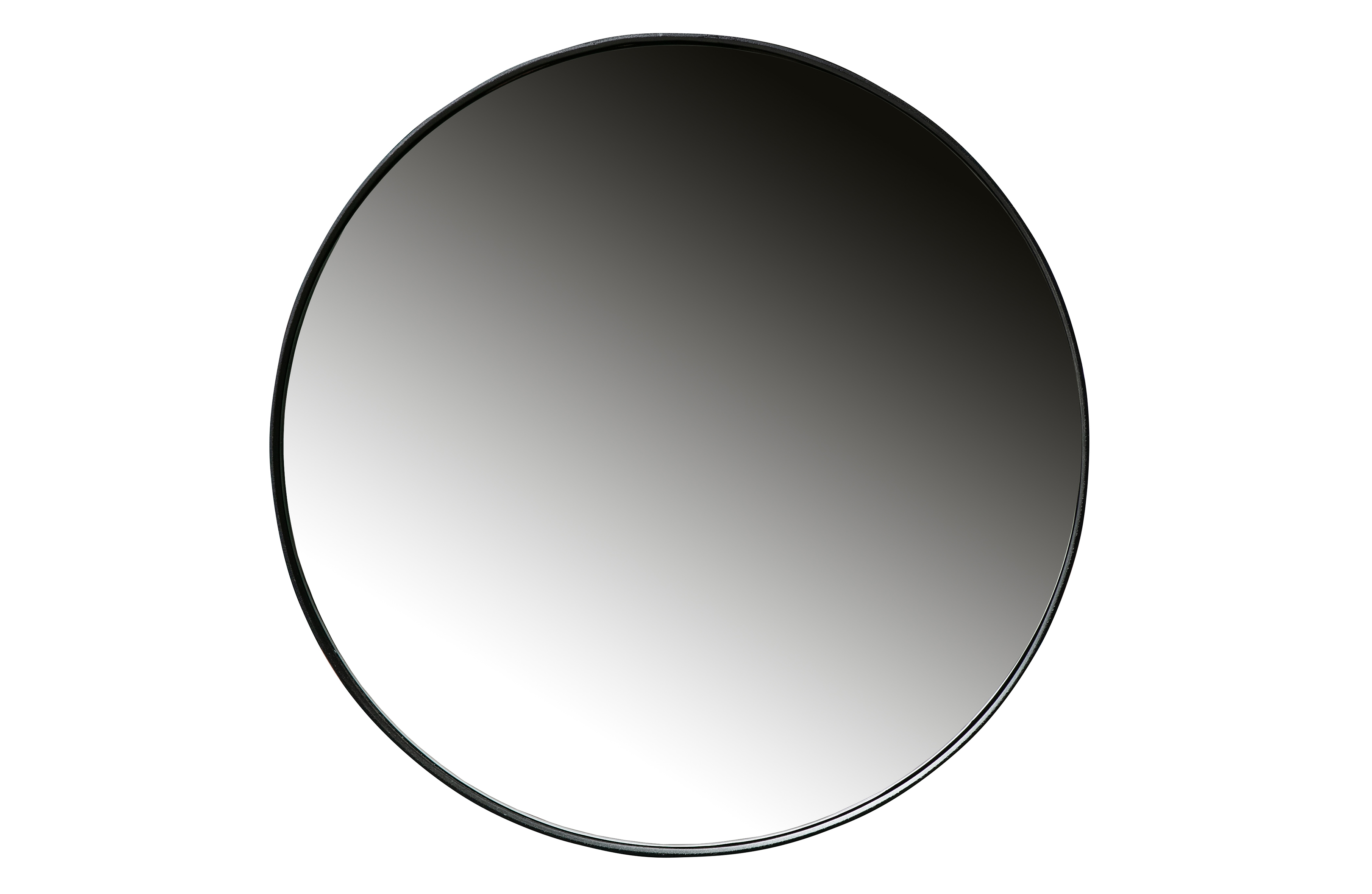 WOOOD Doutzen vægspejl, rund - spejlglas og sort stål (Ø80)