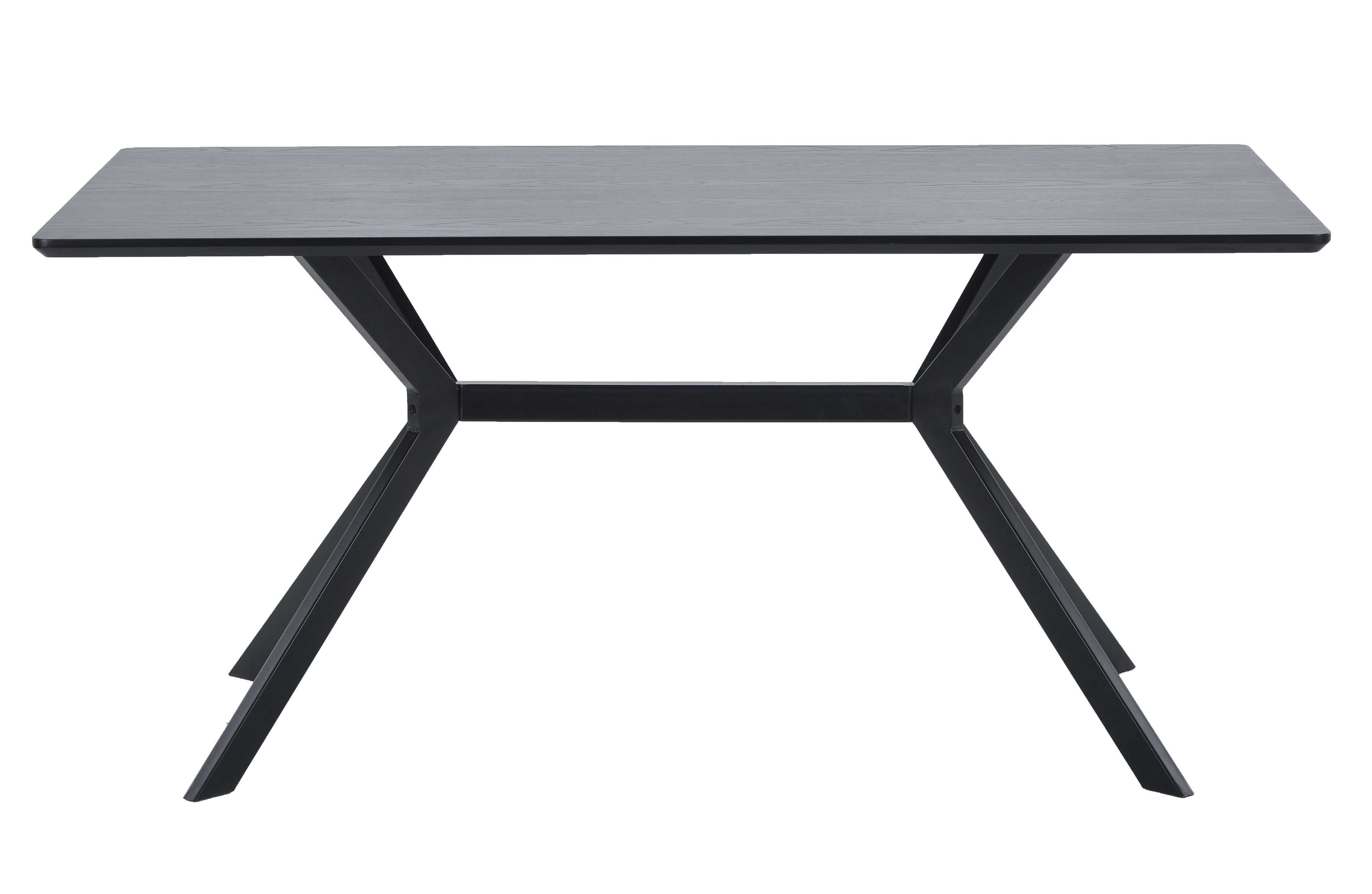 WOOOD EXCLUSIVE Bruno spisebord, rektangulært - sort MDF og stål (160x90)