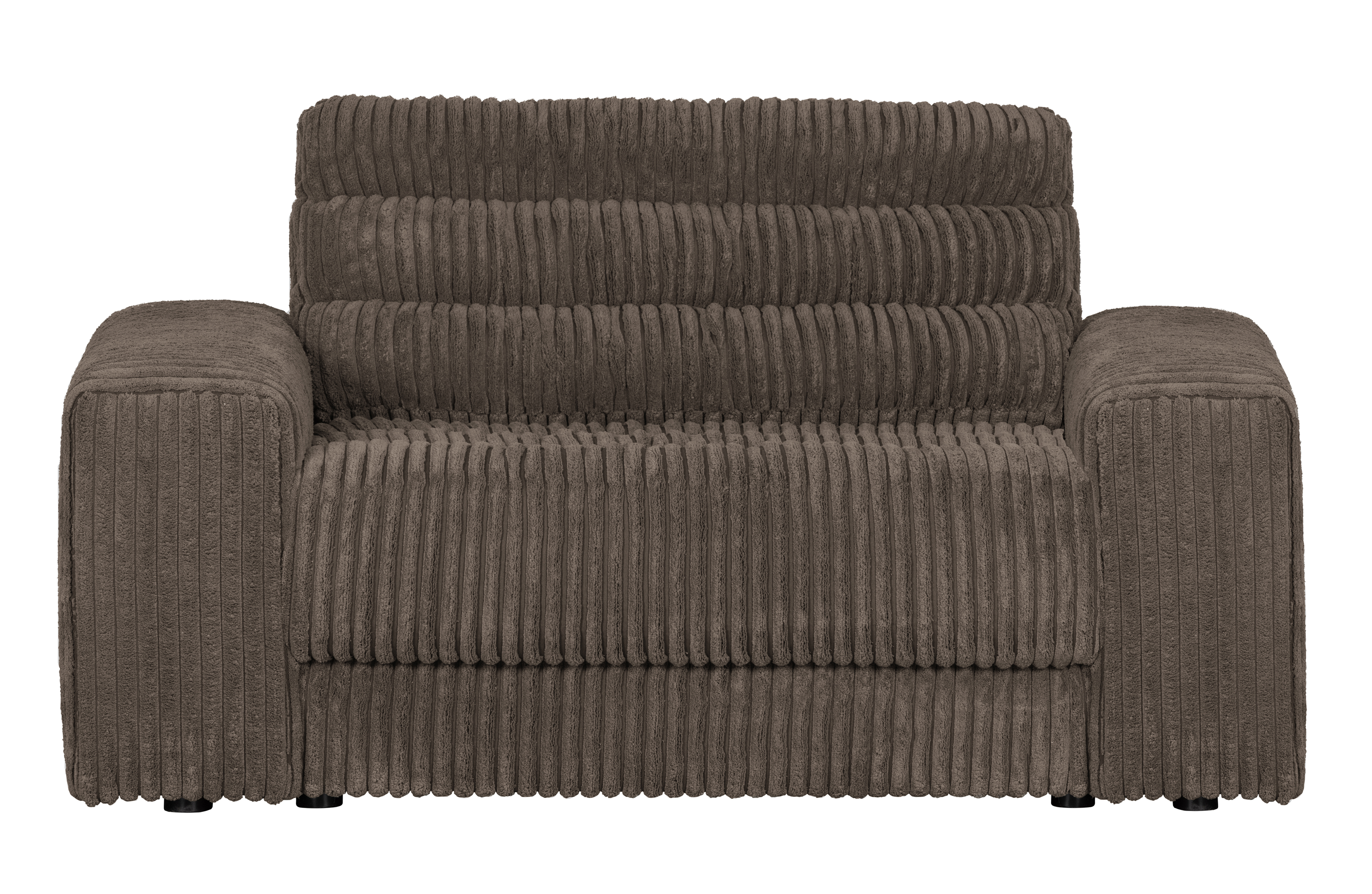 BEPUREHOME Date loveseat sofa - mudder gråbrun fløjl polyester og plastik