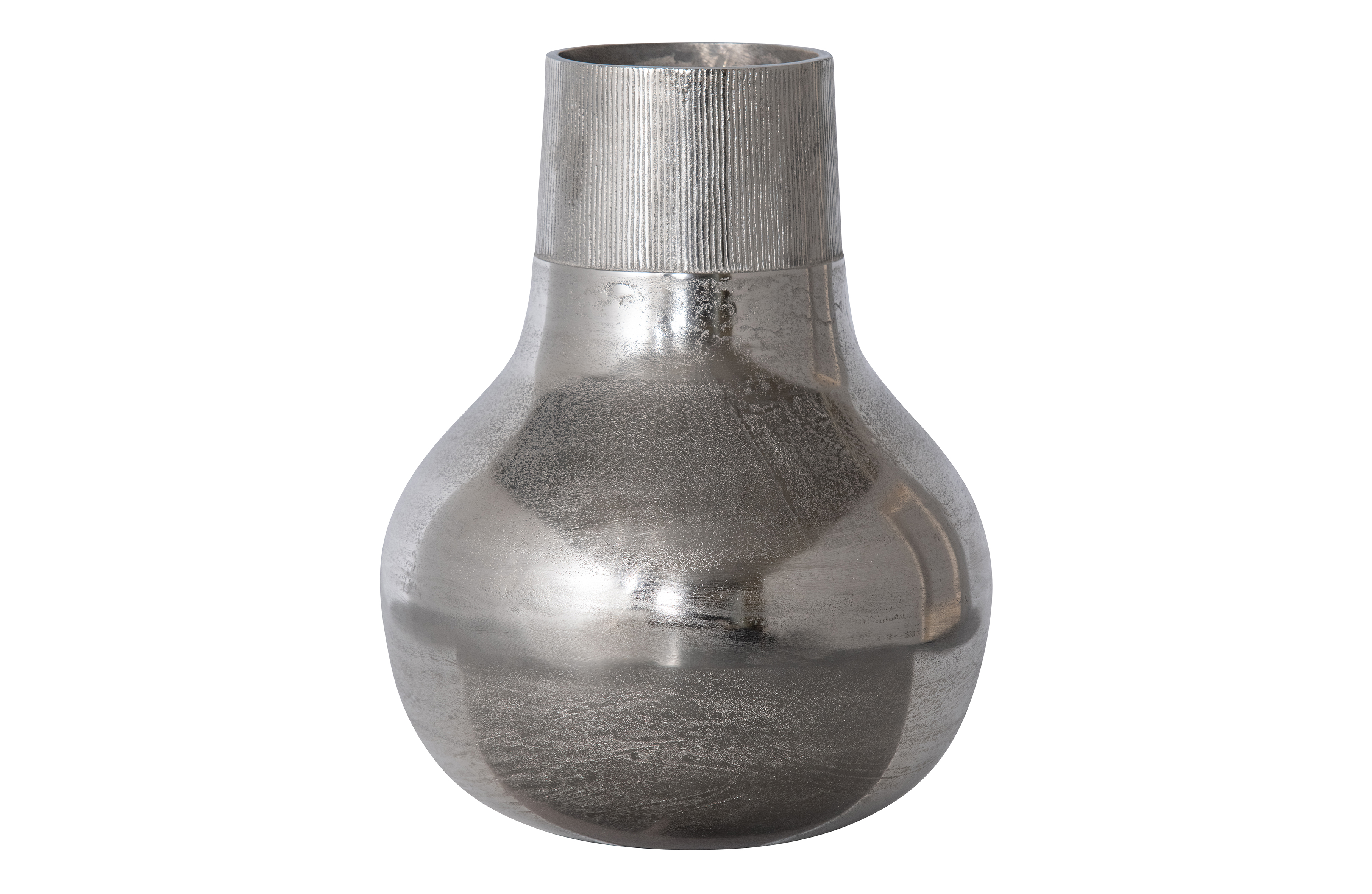 Billede af BEPUREHOME Collection vase, rund - sølv aluminium (Ø36)