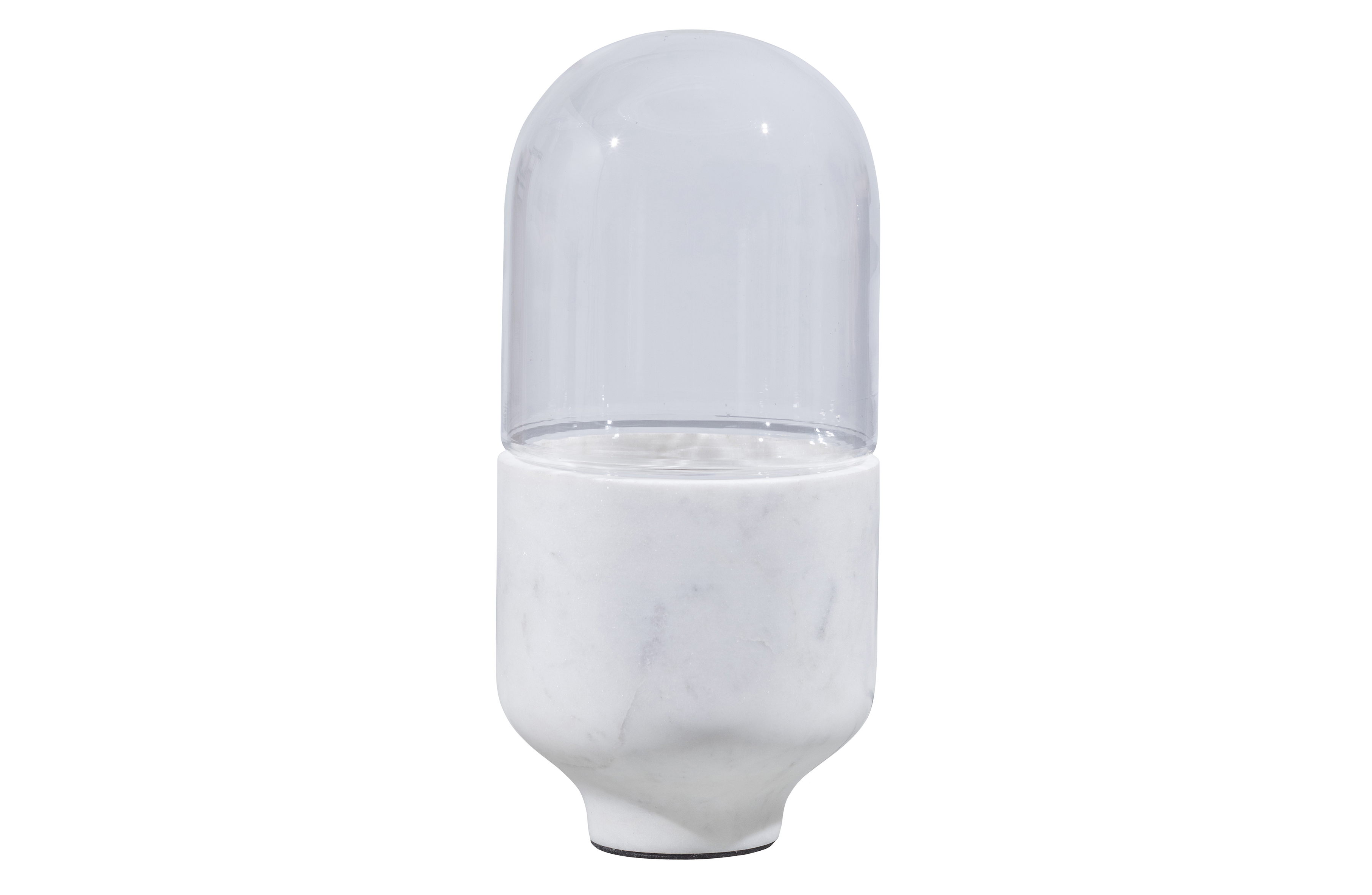 Køb WOOOD EXCLUSIVE Asel bordlampe – glas og off white marmorlook