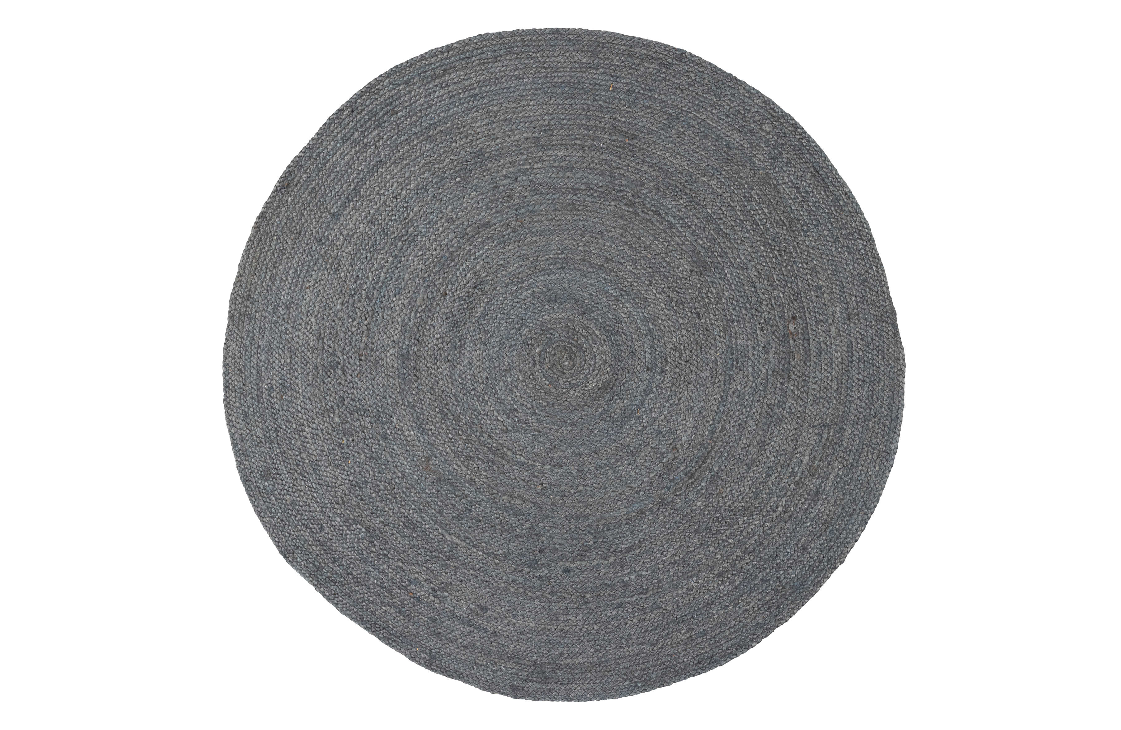 WOOOD Ross gulvtæppe, rund asfalt grå jute (Ø150)