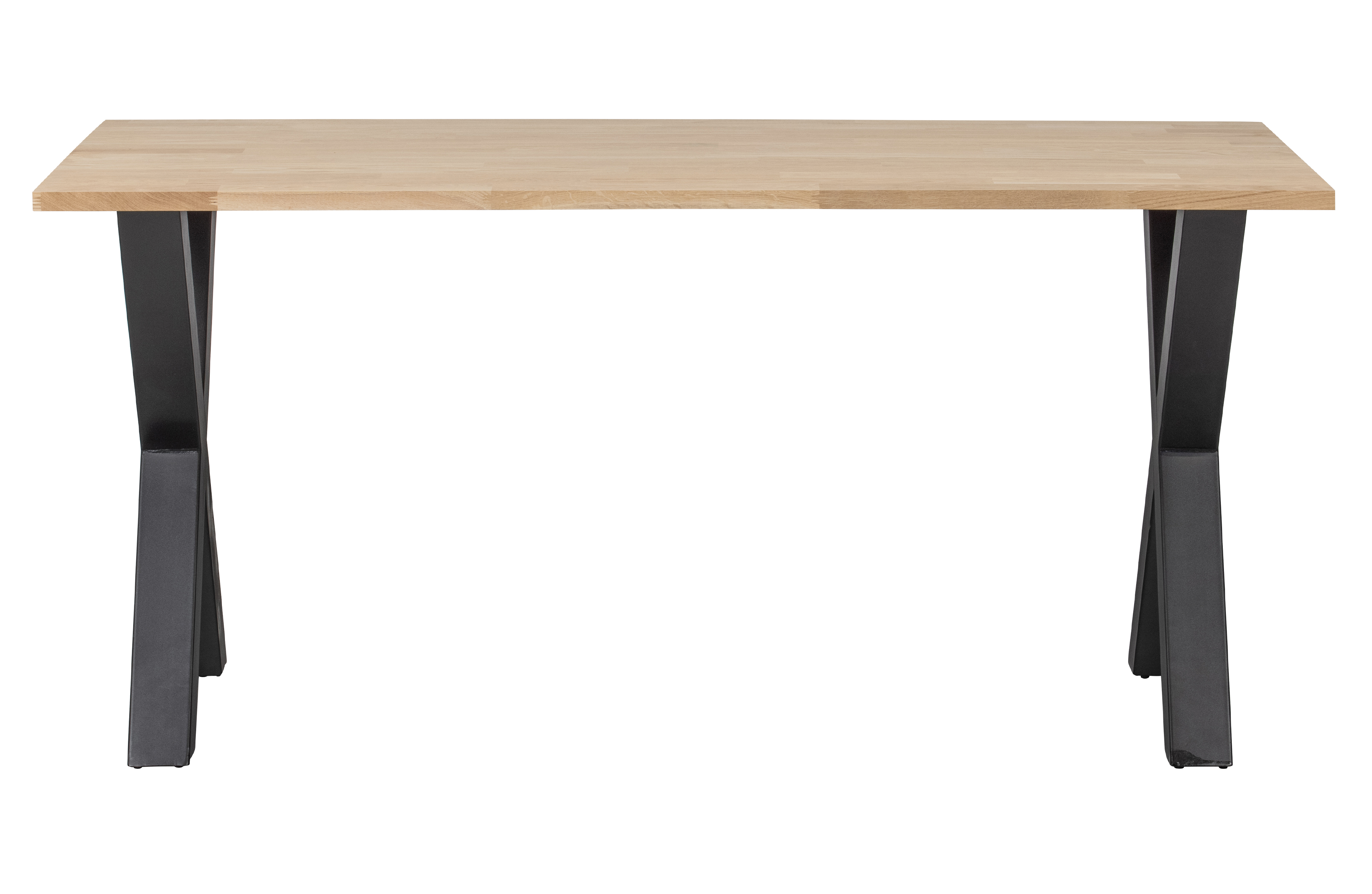 WOOOD Tablo spisebord, rektangulær - natur eg og sort stål (160x90)