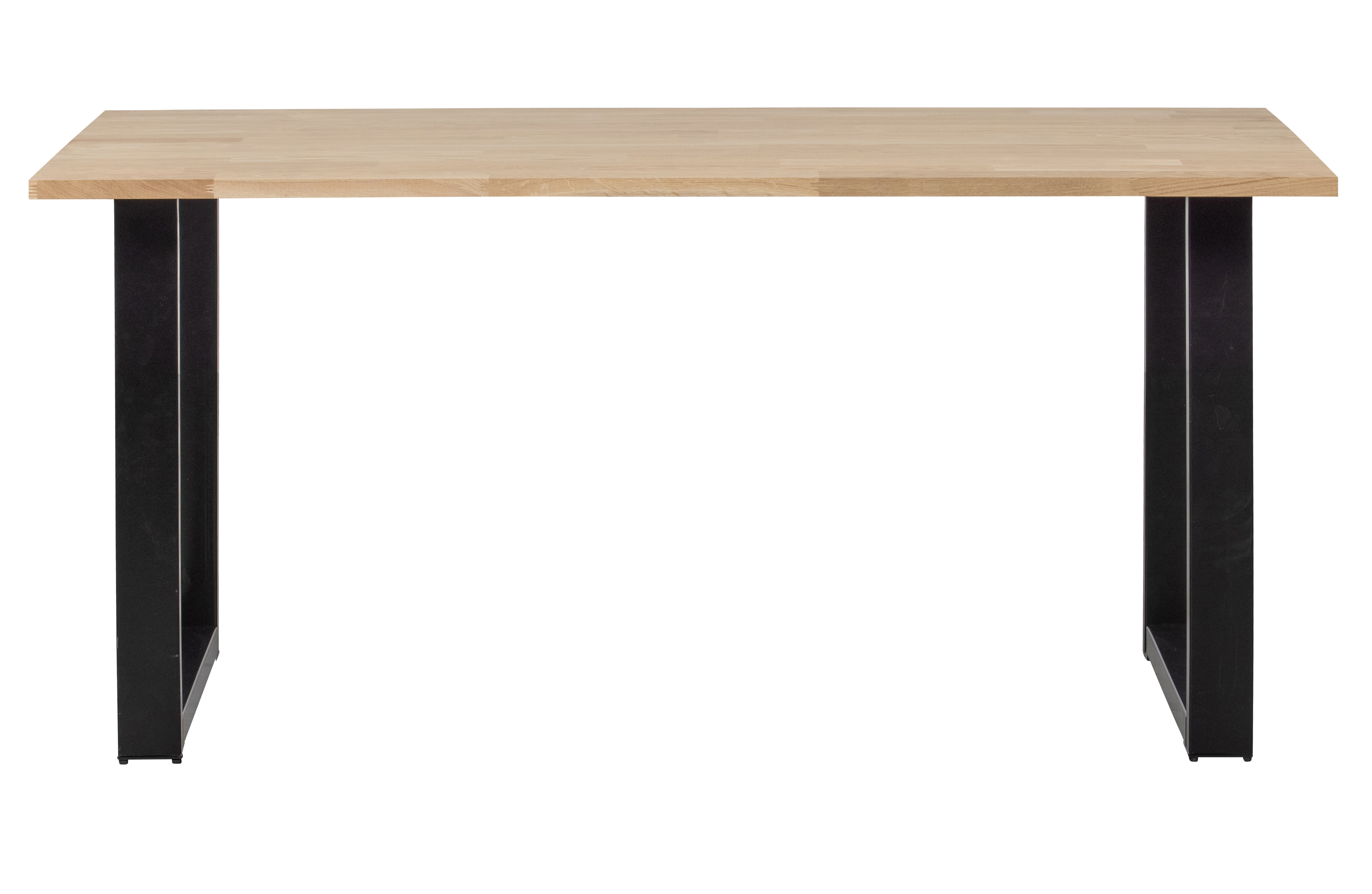 WOOOD Tablo matbord, rektangulärt - naturlig ek och svart stål