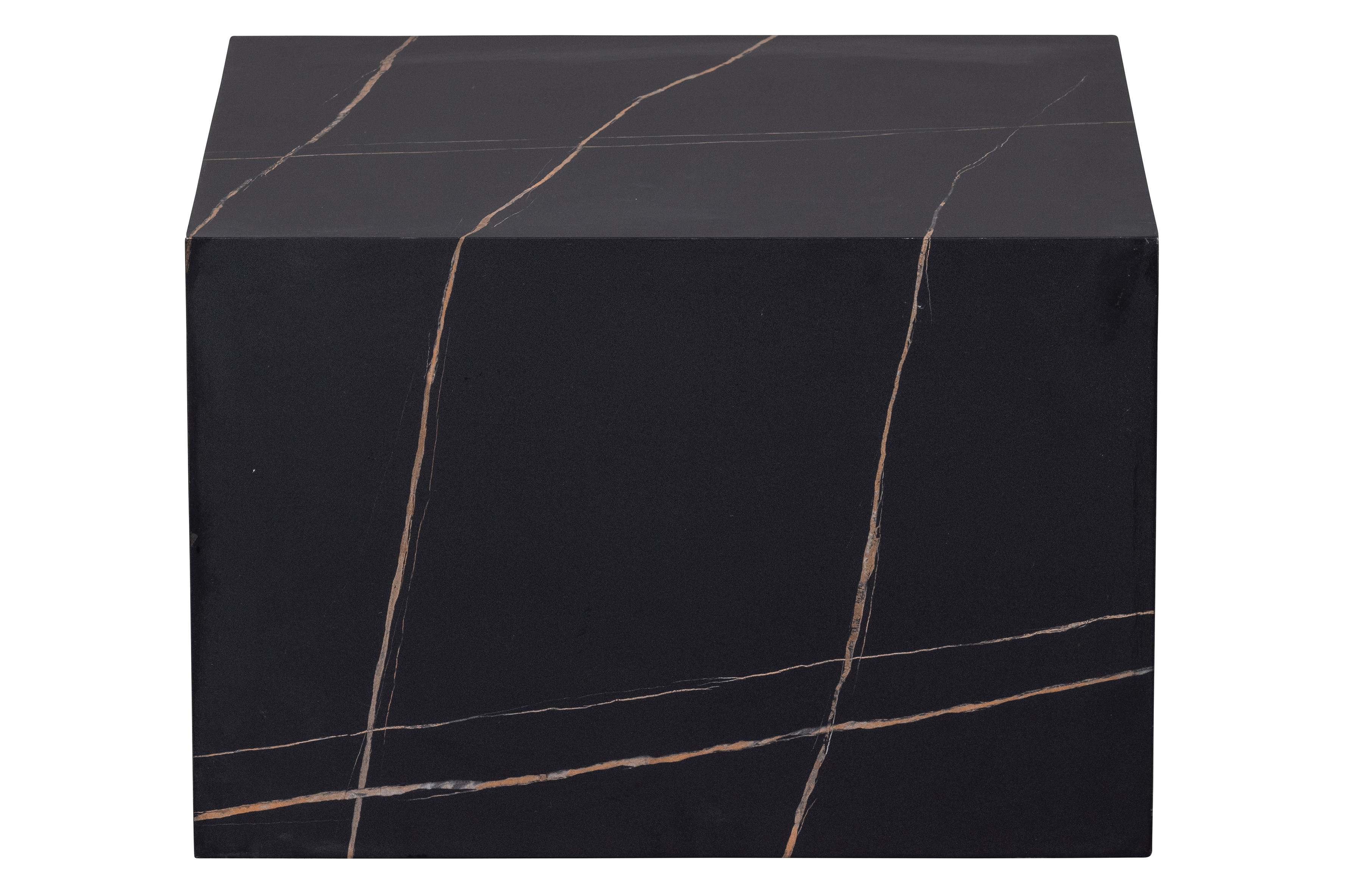 WOOOD EXCLUSIVE Benji sofabord, kvadratisk - sort MDF med marmorprint (60x60)