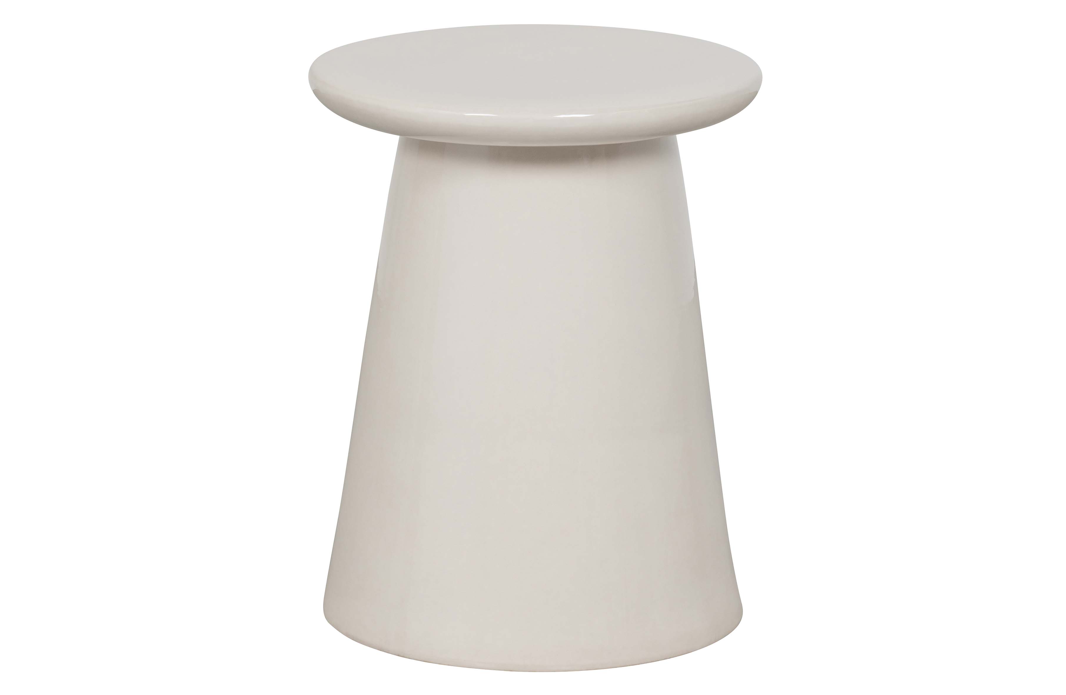 VTWONEN Button sidebord, rund - hvid keramik (Ø35)