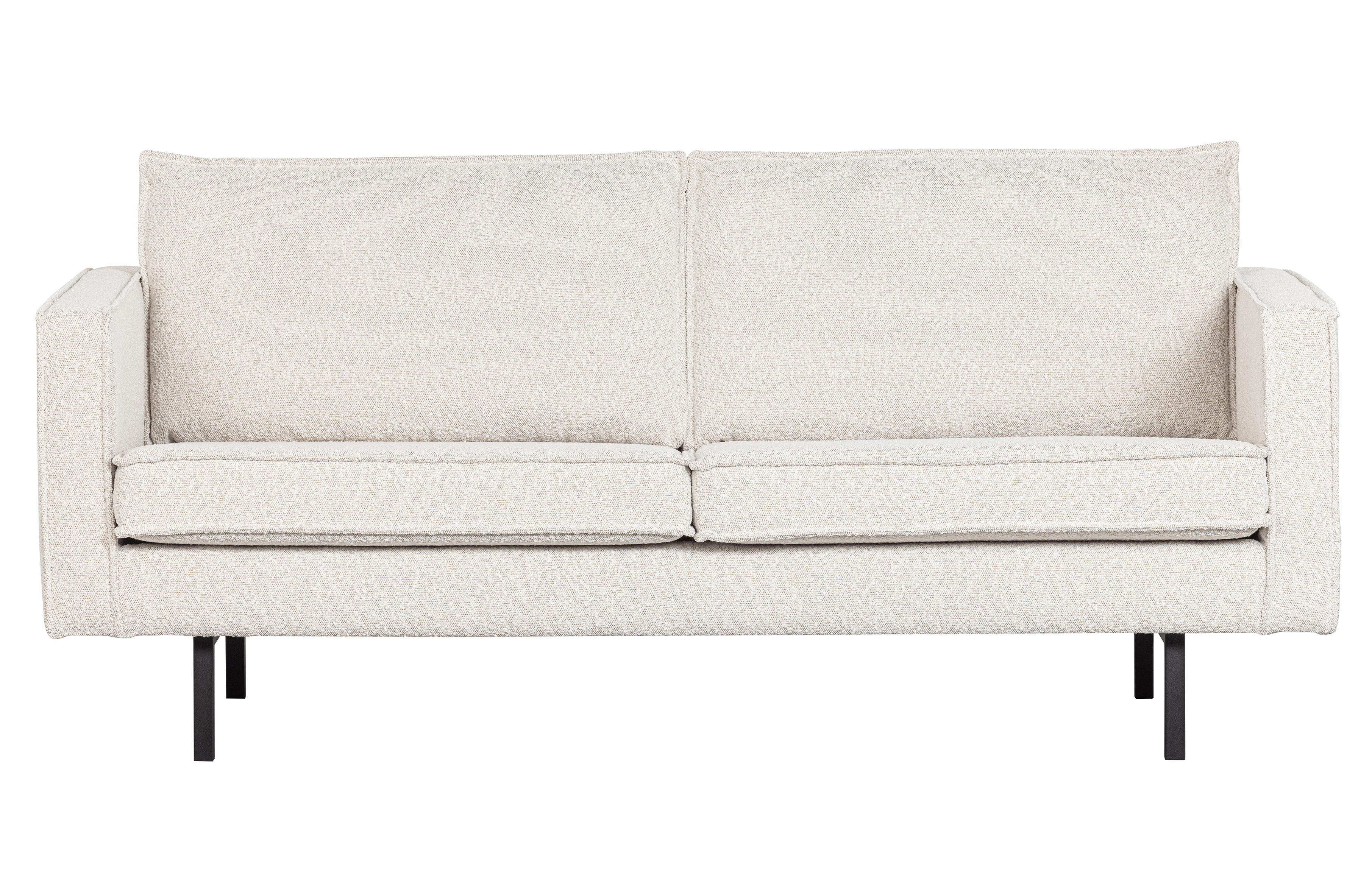 BEPUREHOME Rodeo 2,5 pers. soffa - naturlig bouclé polyester och metall