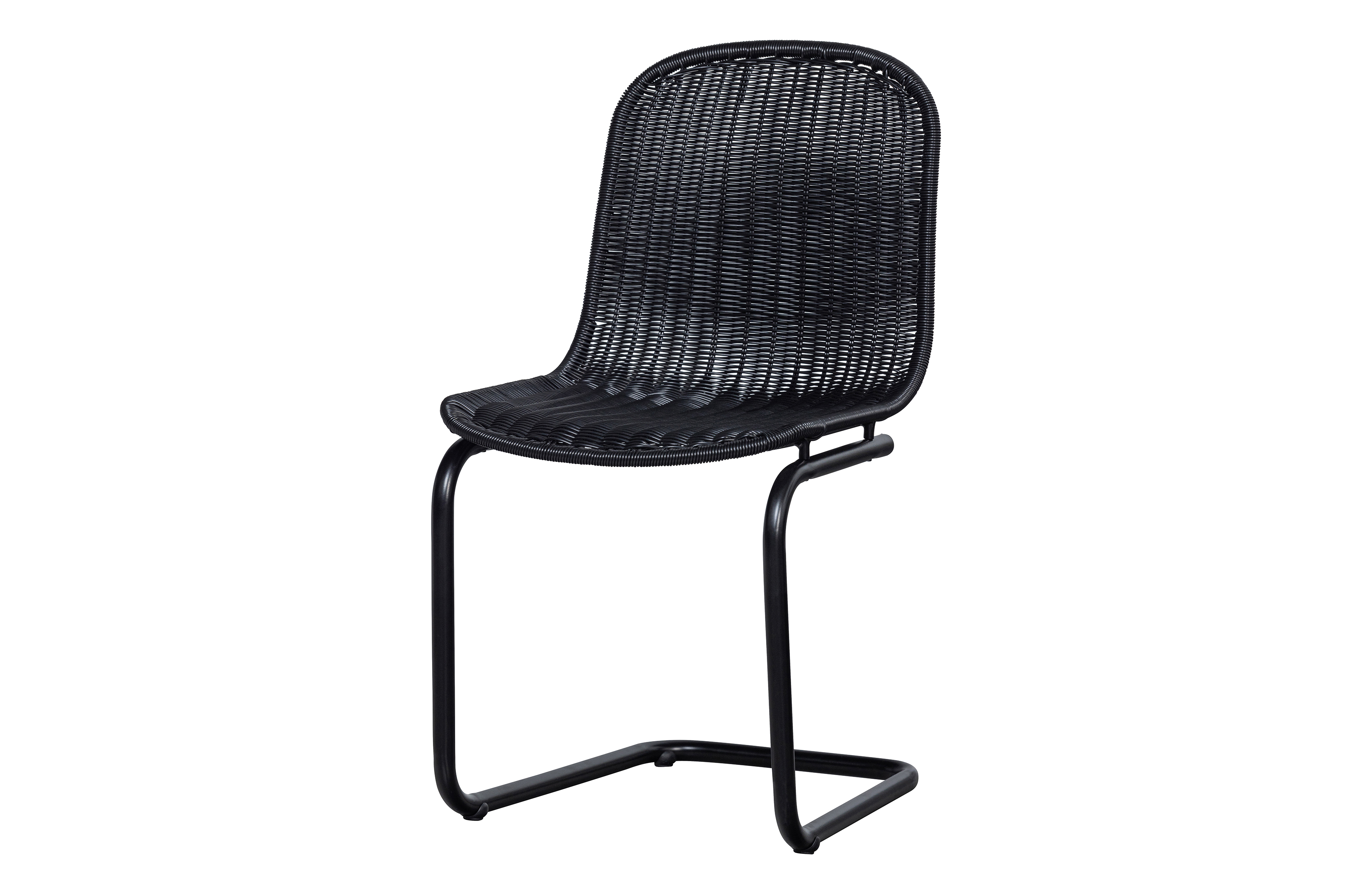 Køb WOOOD Willem spisebordsstol – sort polyethylen og metal