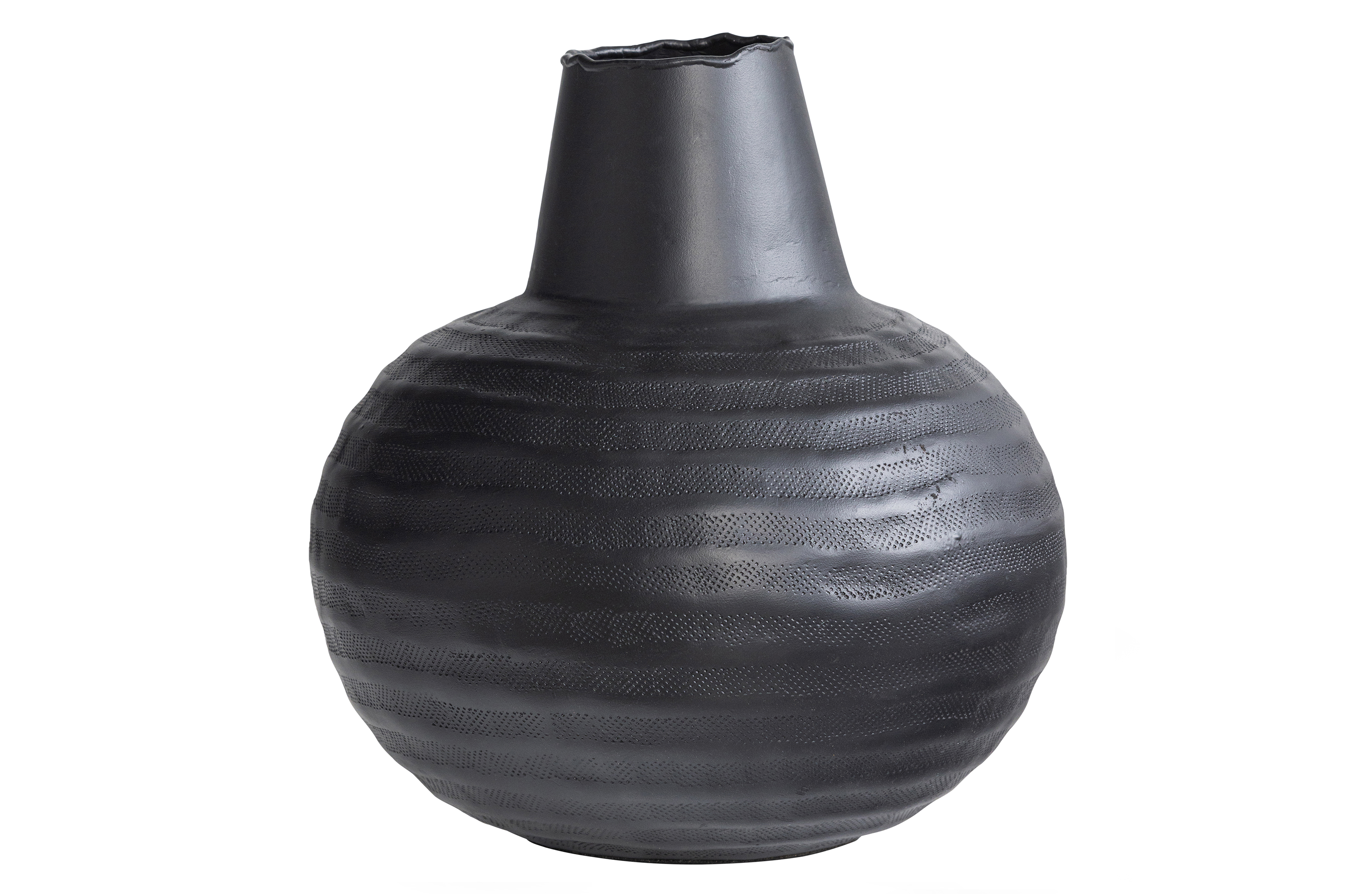 WOOOD EXCLUSIVE Yuri vase, rund - sort aluminium (Ø32)