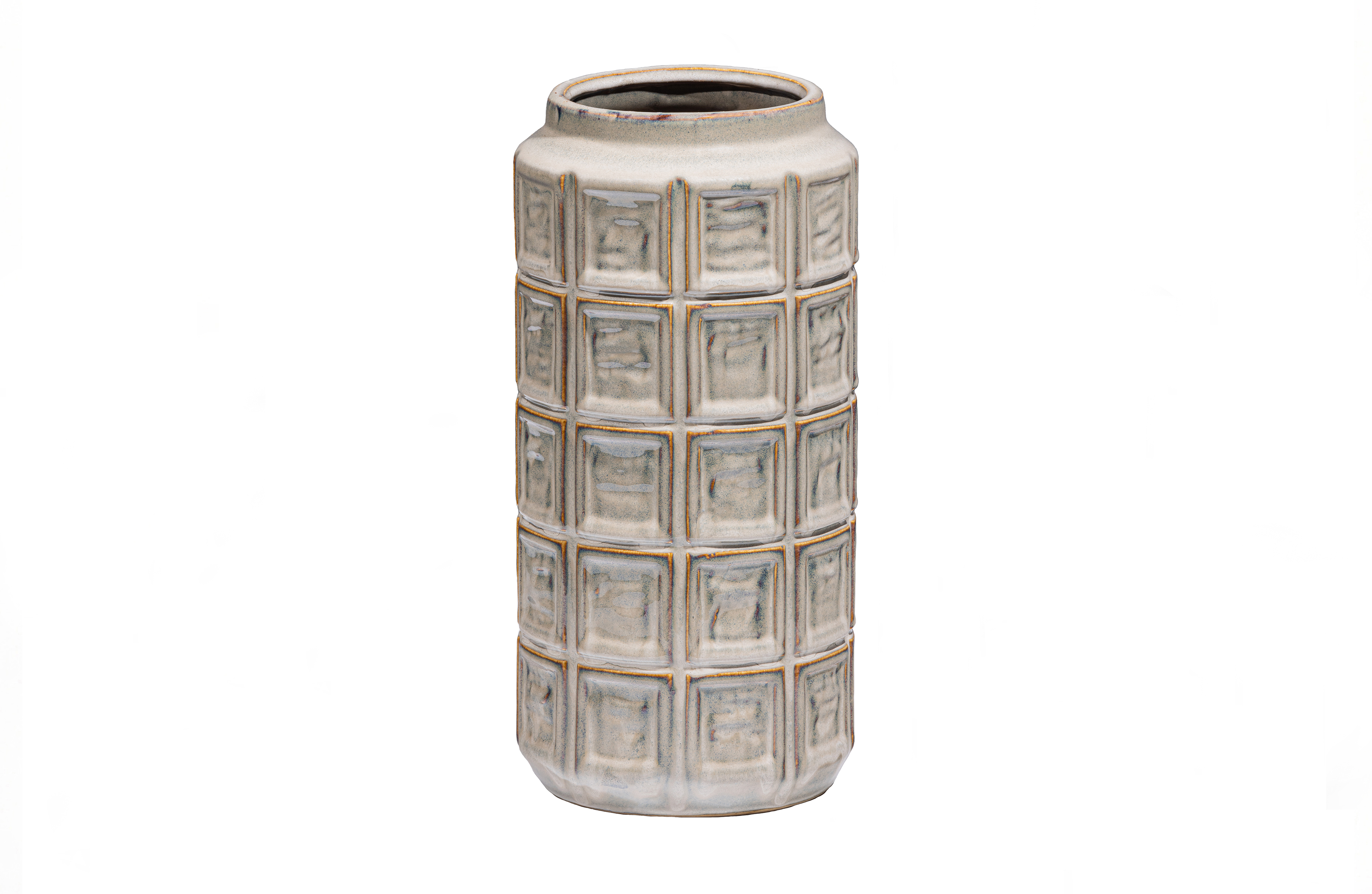 Billede af BEPUREHOME Contain vase, rund - lysegrøn keramik (H:39)
