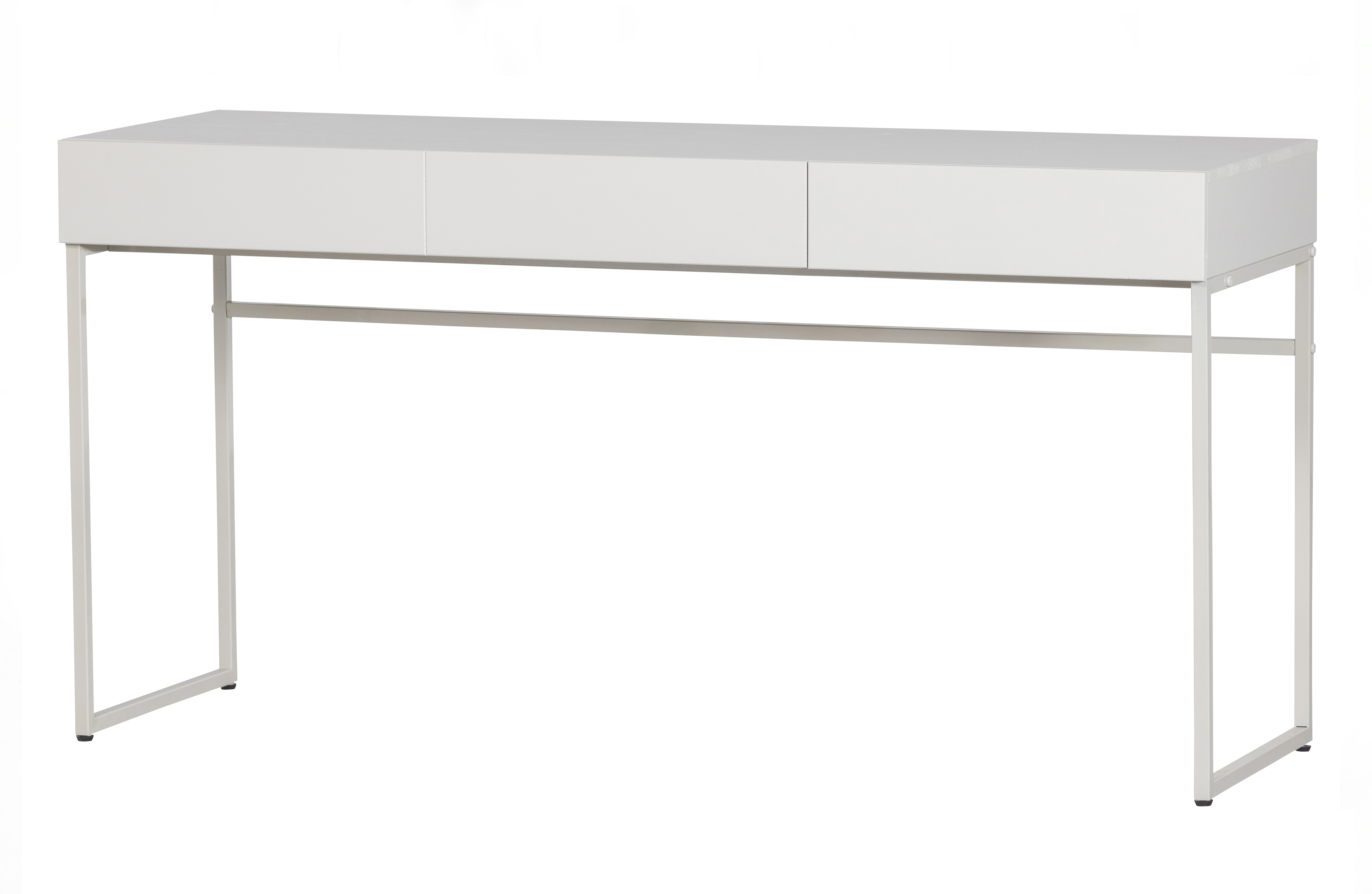 VTWONEN Basic skrivebord, m. 2 skuffer - tågegrå fyrretræ og metal (150x50)