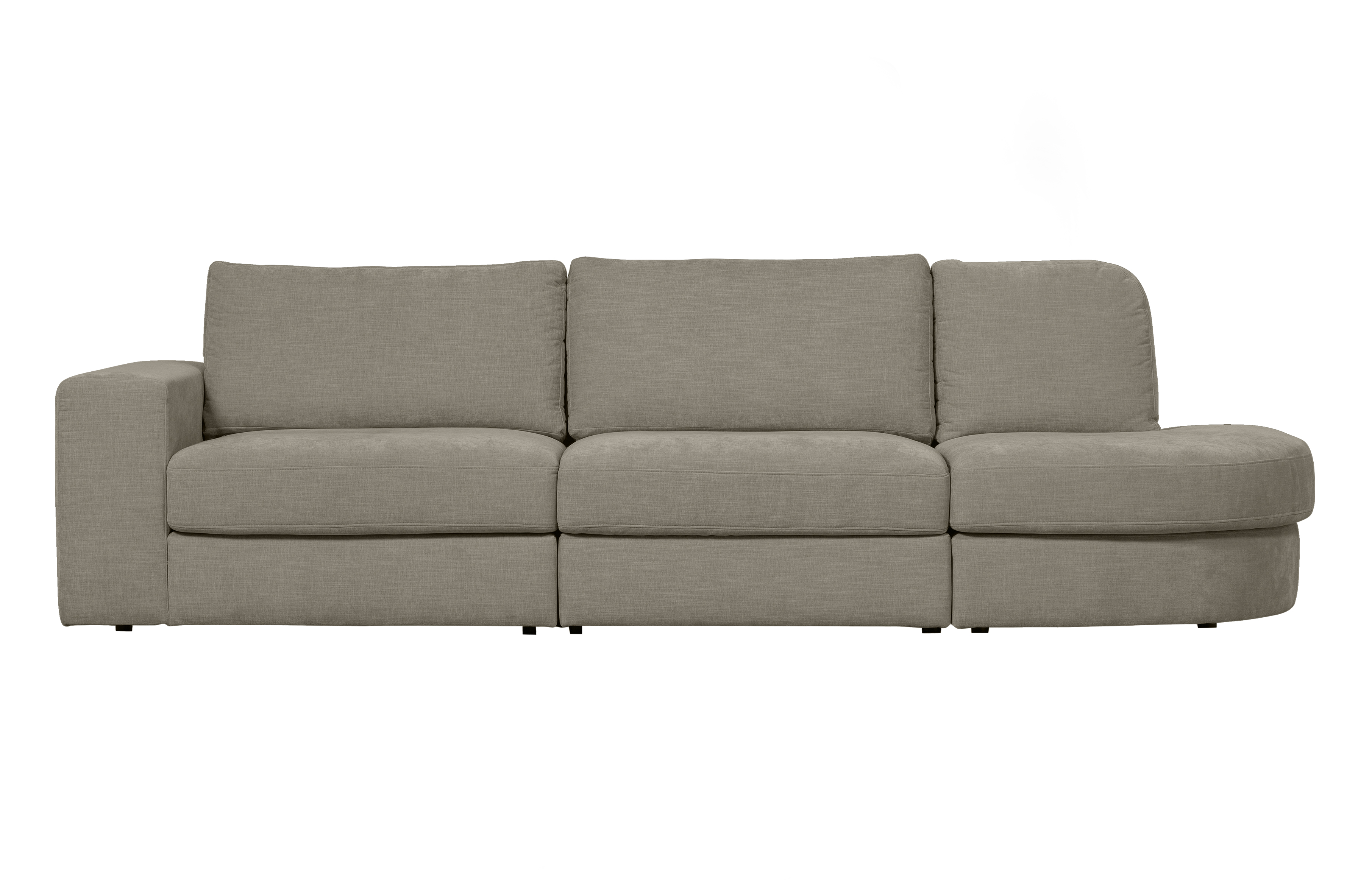 VTWONEN Family 2,5 pers. sofa, afrundet højre - varm grå polyester