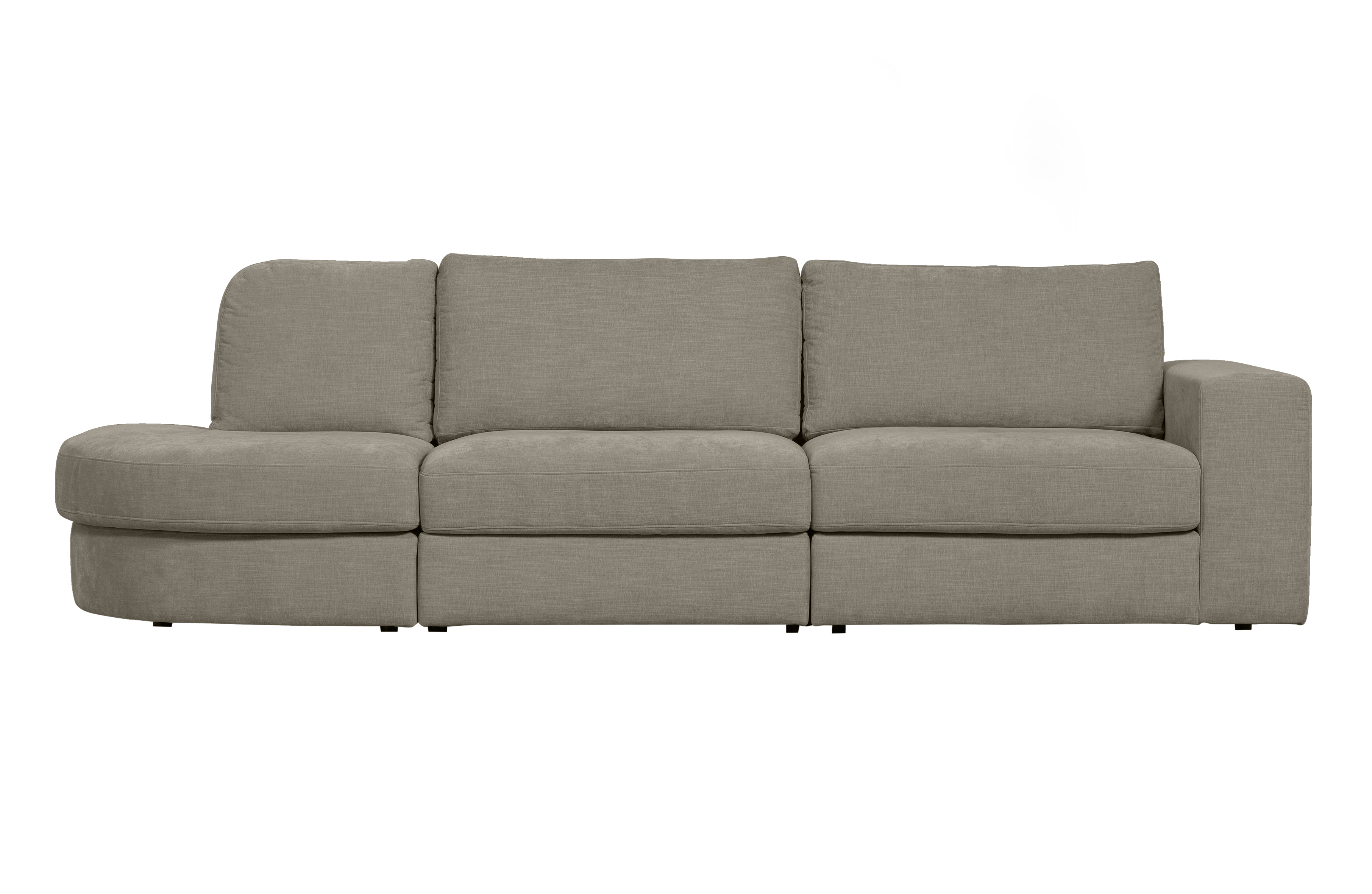 VTWONEN Family 2,5 sits soffa, rundad vänster - varmgrå polyester