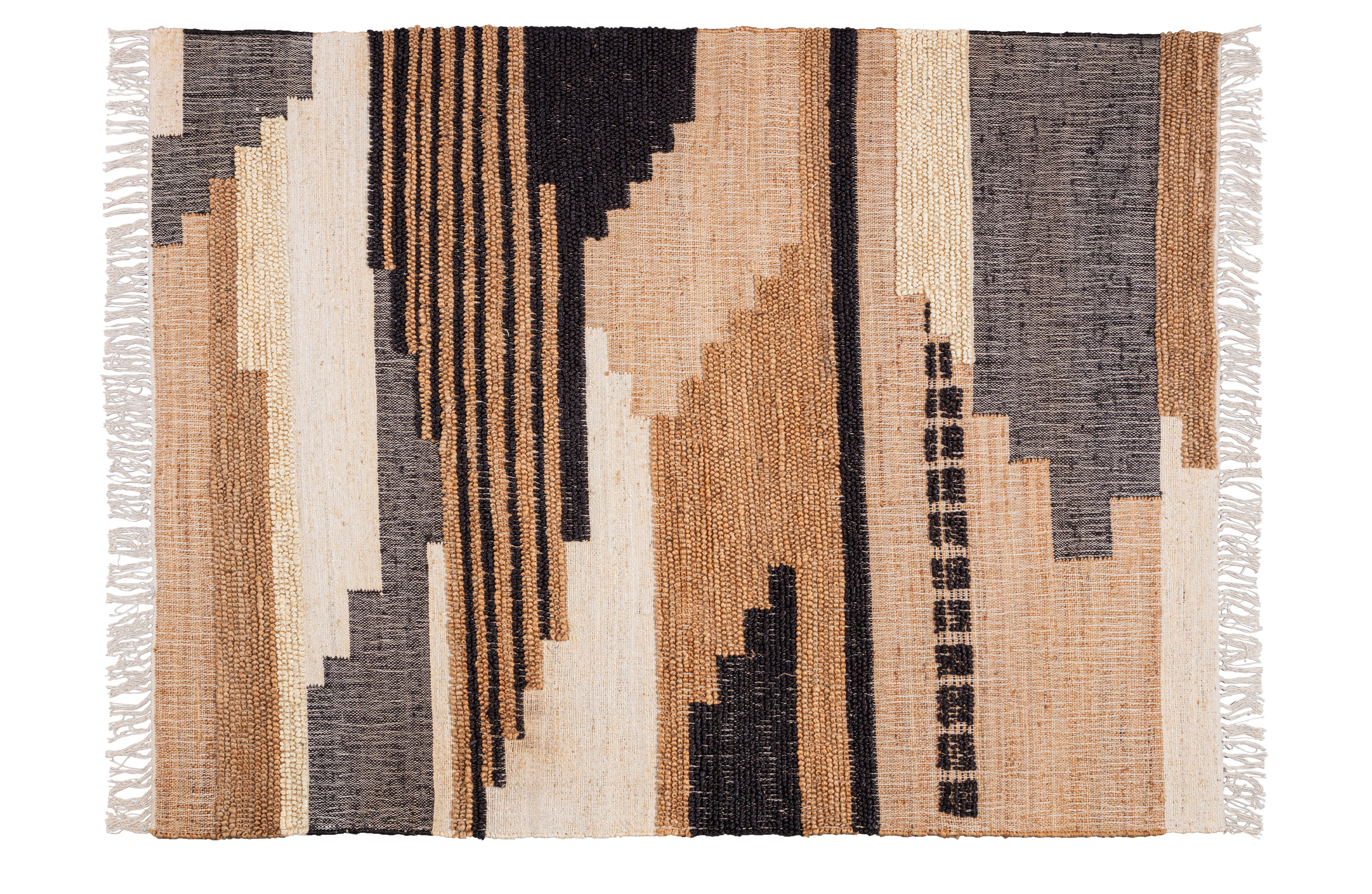 Billede af BEPUREHOME Liberal gulvtæppe, rektangulær - natur meleret jute og bomuld (170x240)