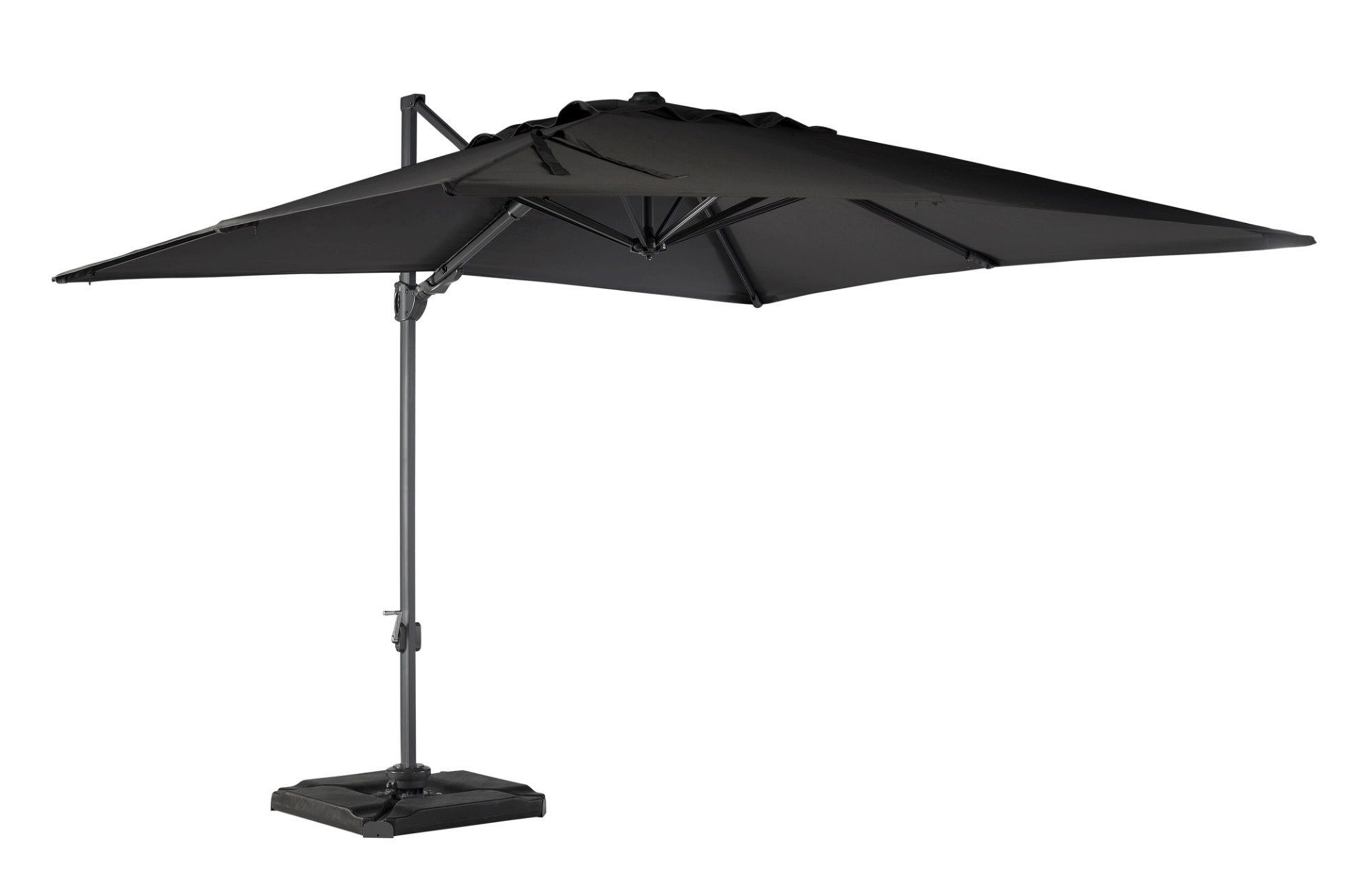 EXOTAN Roma parasol, kvadratisk - antracitgrå polyester og aluminium (300x300)