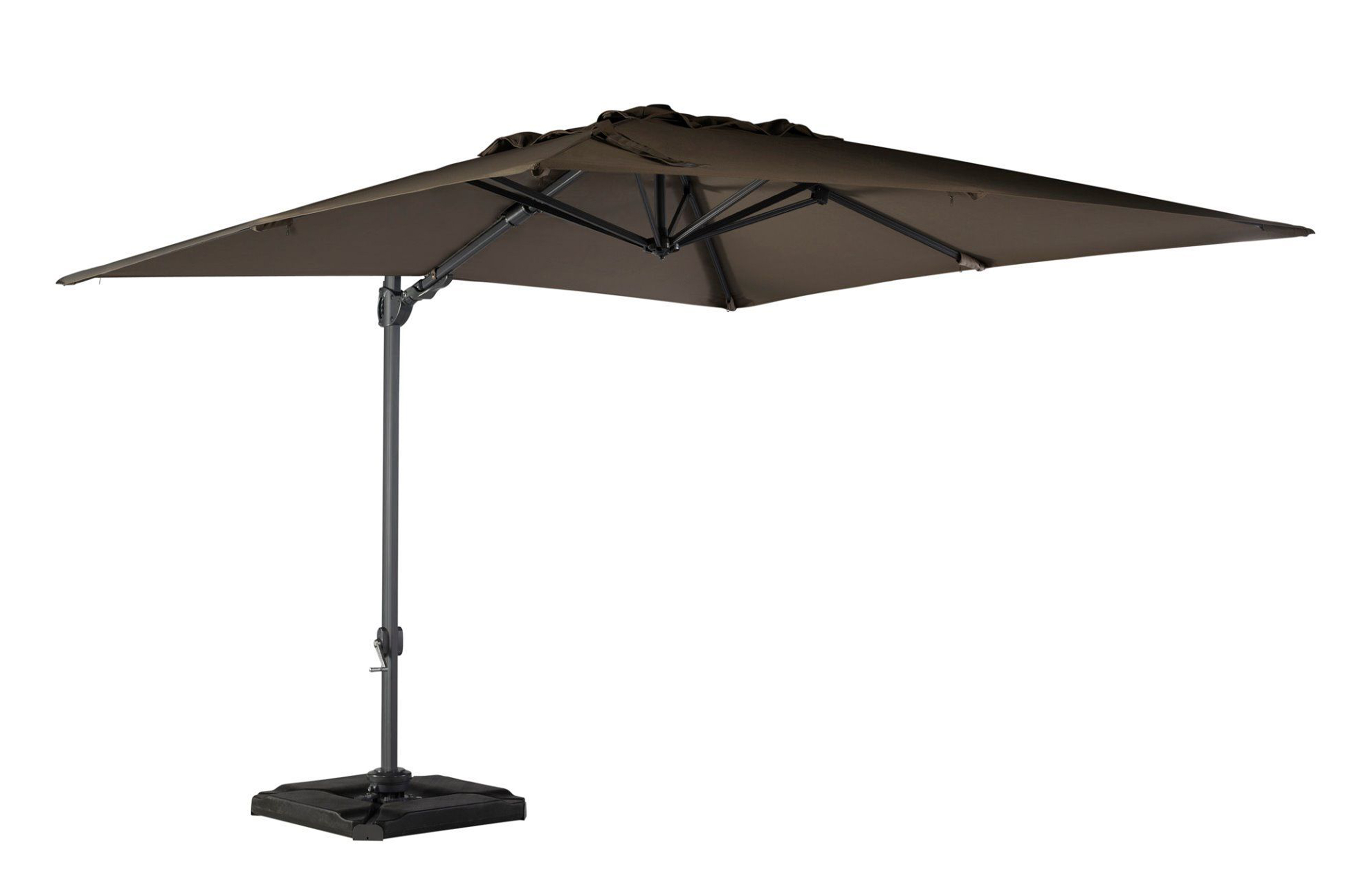 EXOTAN Roma parasol, kvadratisk - taupe polyester og aluminium (300x300)
