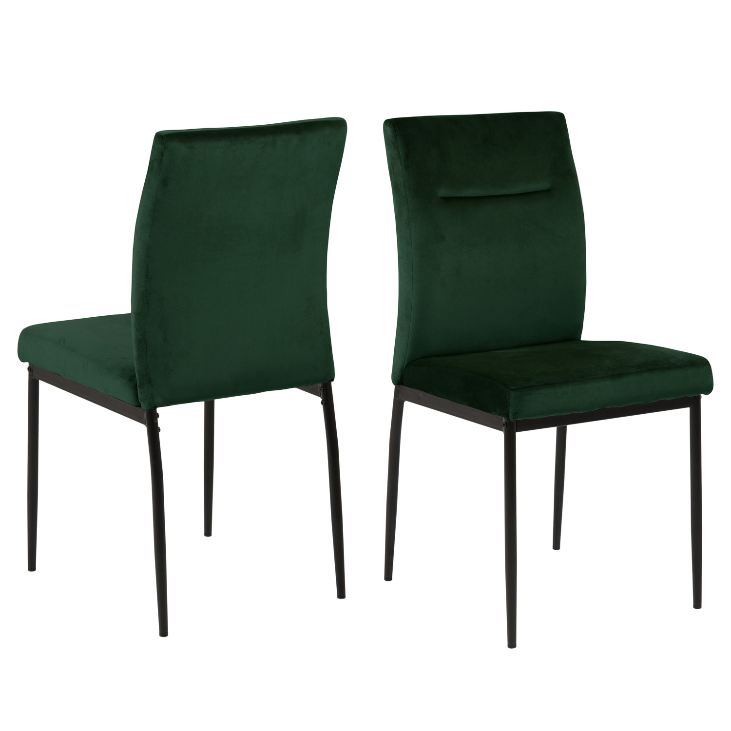 ACT NORDIC Demi spisebordsstol - mørkegrøn polyester og sort metal
