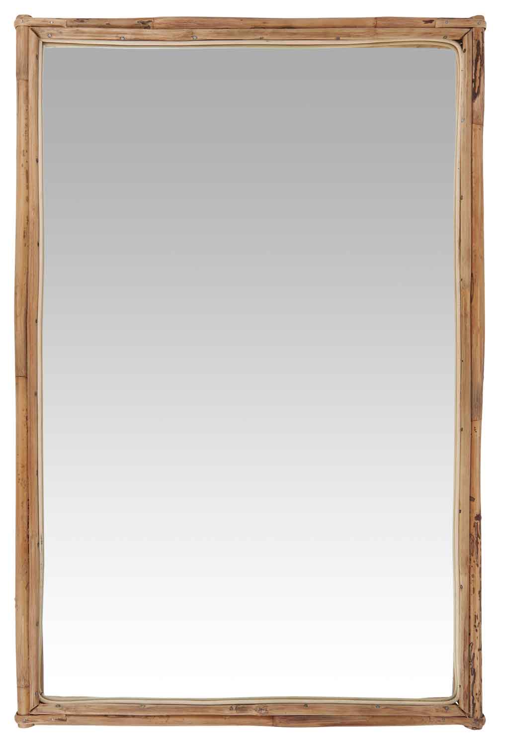 IB LAURSEN vægspejl - glas/natur spejlglas/bambustræ, rektangulær (75,5x49,5) (inaktiv - 2 pr. kolli
