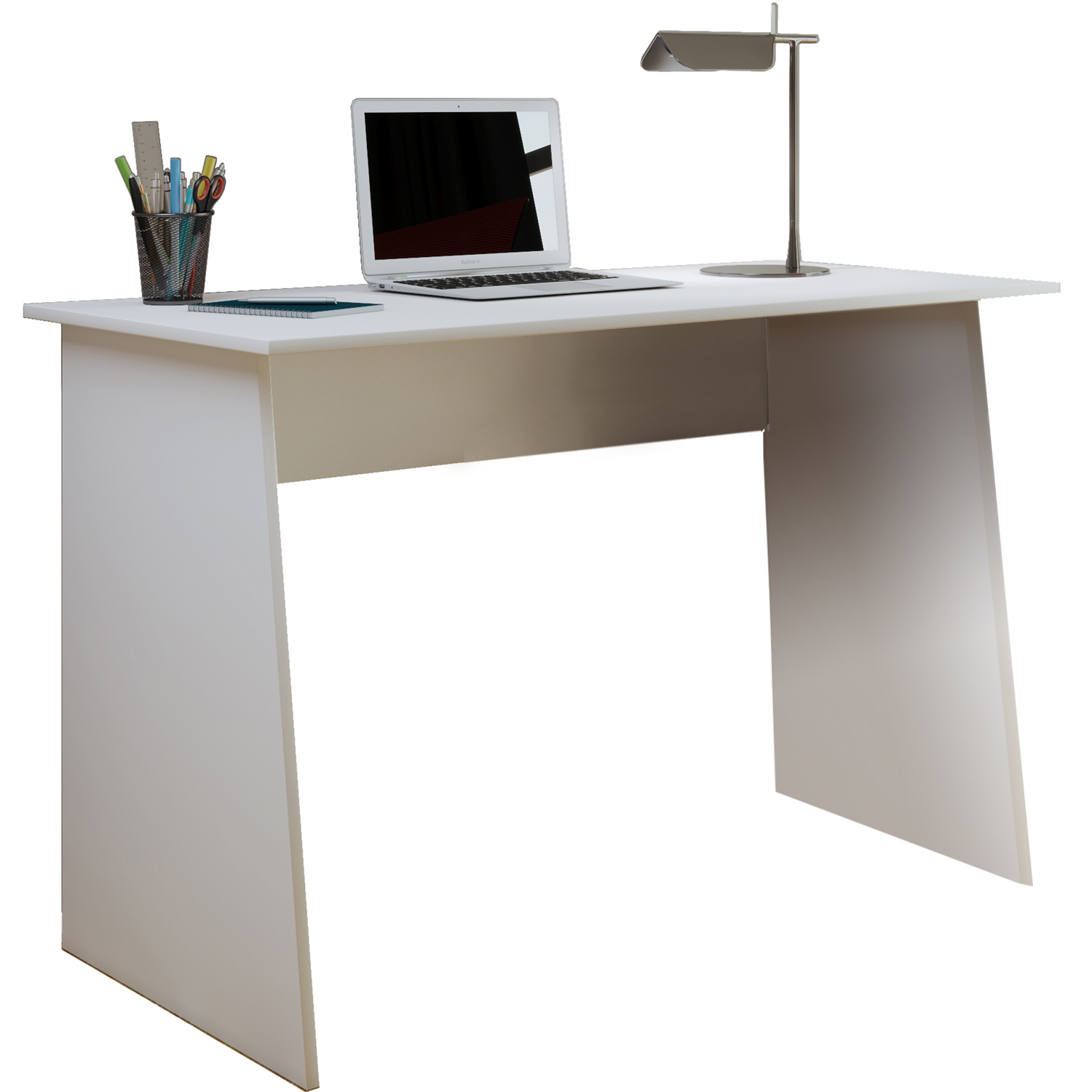 Masola Maxi skrivebord - hvid træ (110x50)
