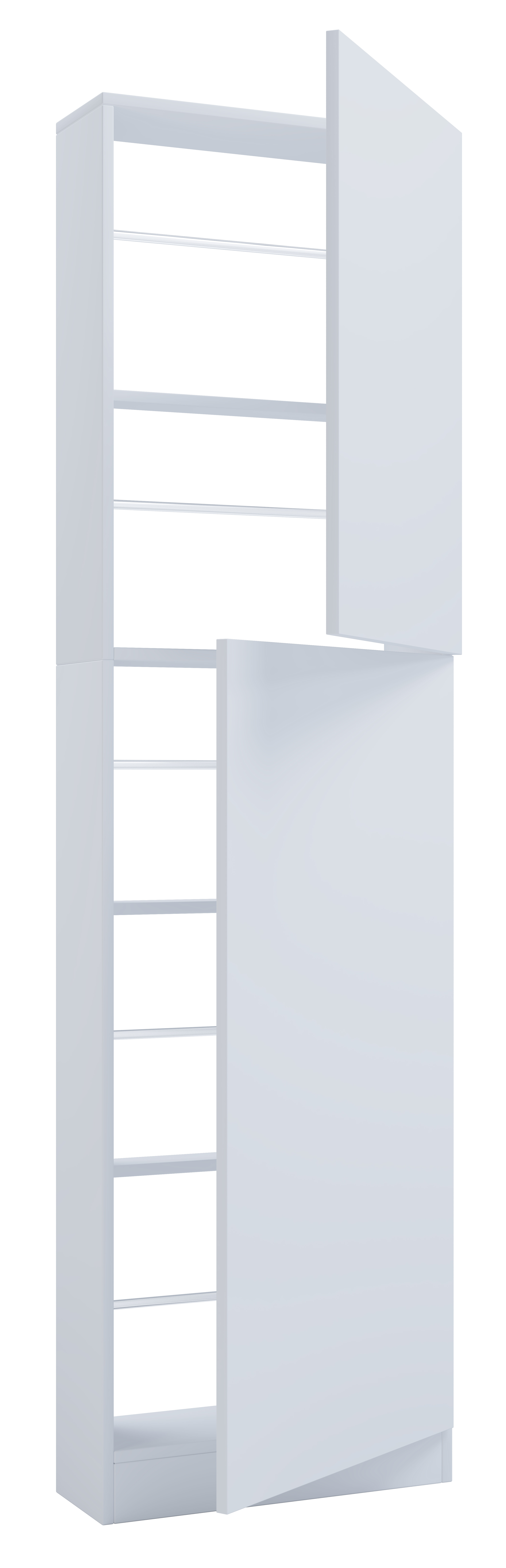 VCM NORDIC Fulisa XL skoskåp, w. 2 dörrar, 4 hyllor - vitt trä
