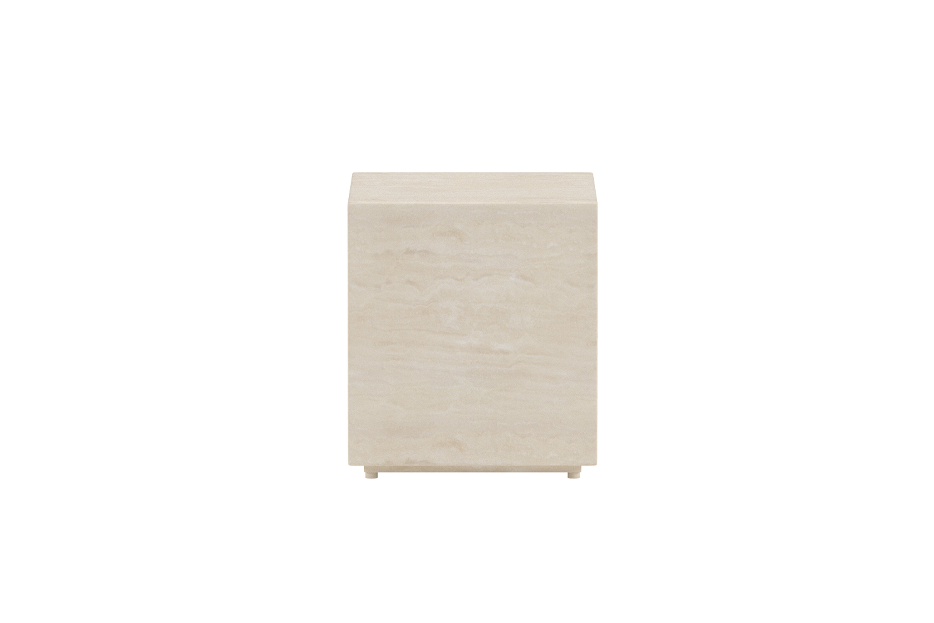 VENTURE HOME Lissabon udendørs sidebord, kvadratisk - beige aluminium og polypropylen (40x40)