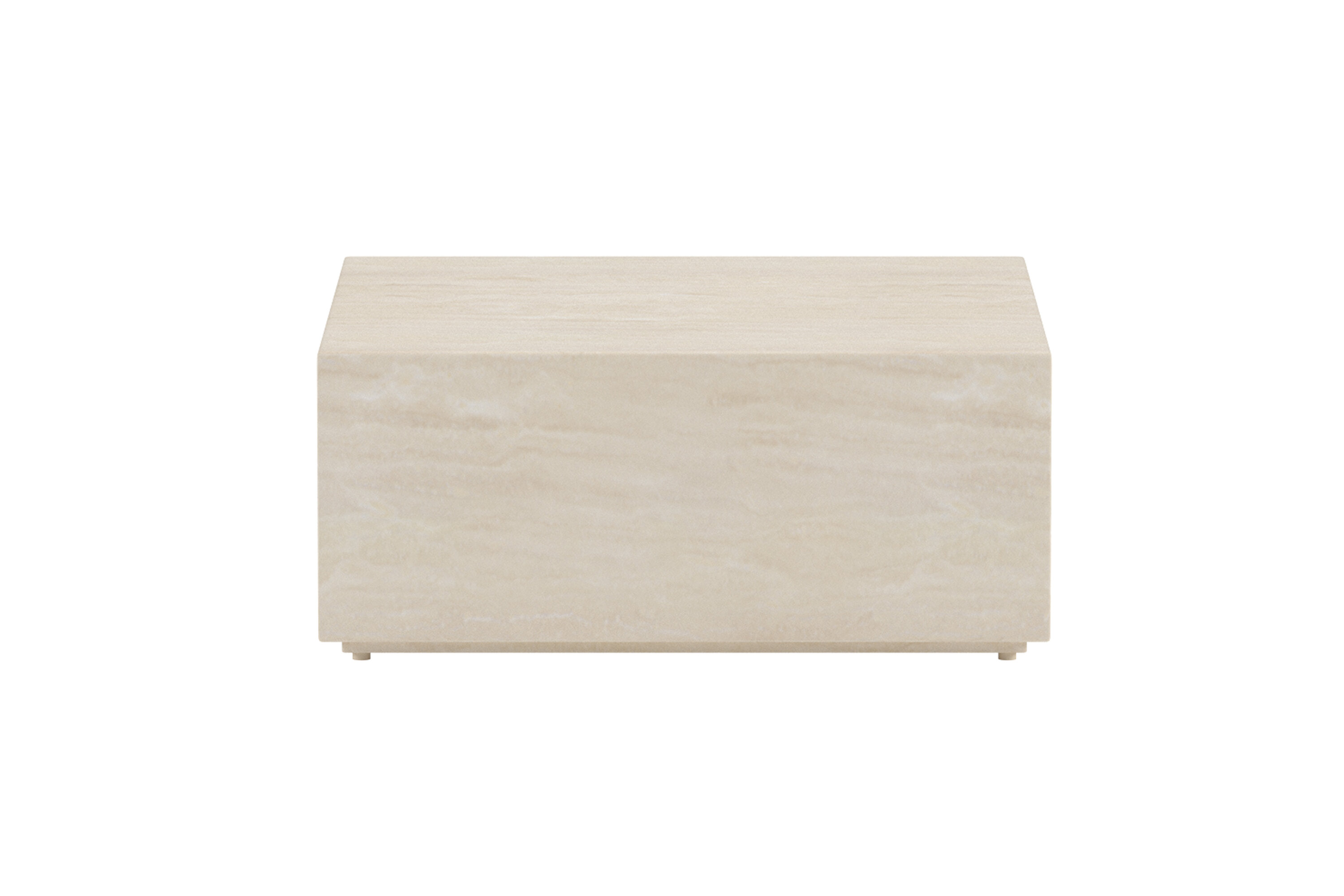 VENTURE HOME Lissabon udendørs sidebord, kvadratisk - beige aluminium og polypropylen (80x80)