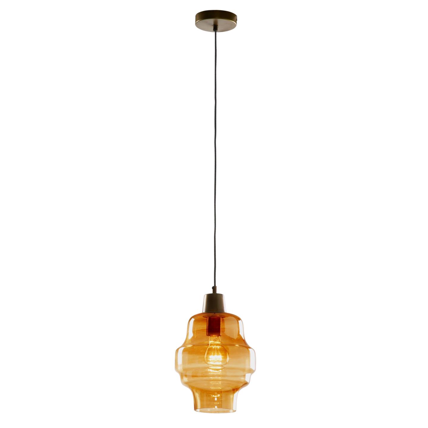 LAFORMA Covell loftlampe, rund - orange glas (Ø23)