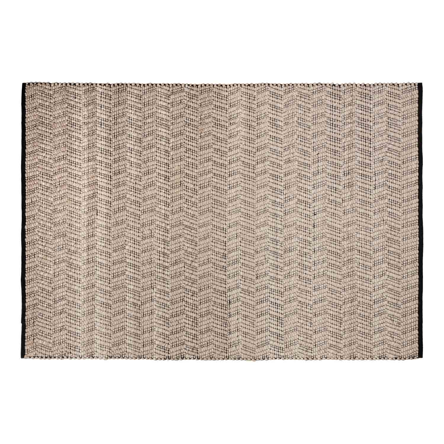 LAFORMA Neida gulvtæppe, rektangulært - gråt stof og uld (160x230)