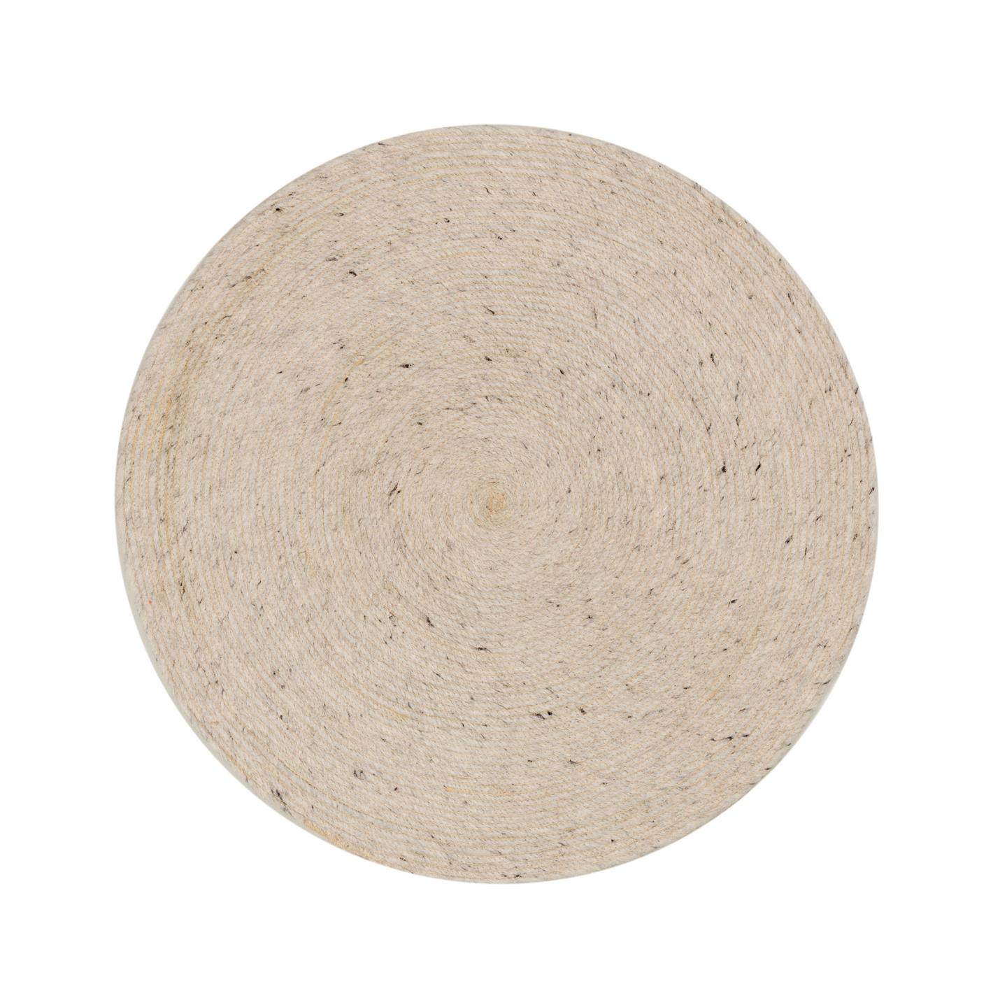 LAFORMA Takashi gulvtæppe, rund - grå uld (Ø150)