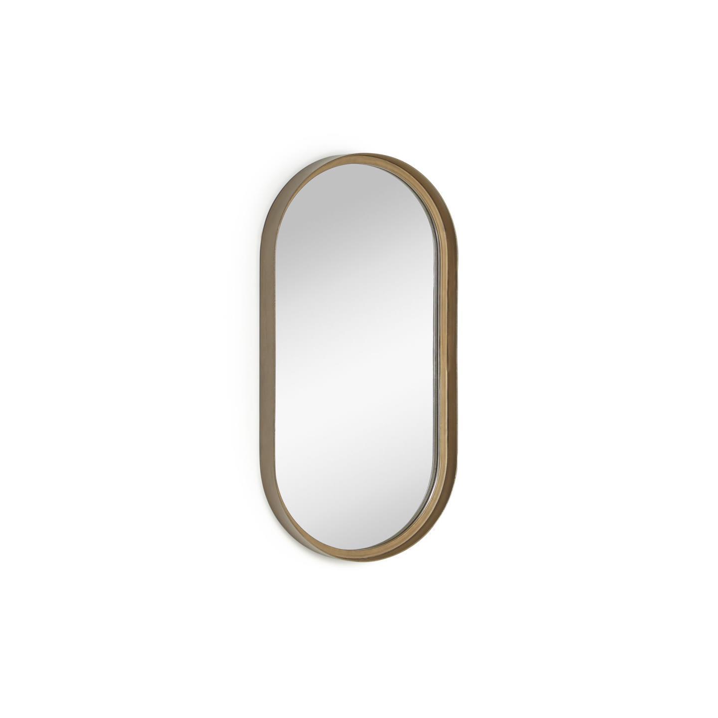 LAFORMA Tiare vægspejl, oval - guld stål (31x61,5)