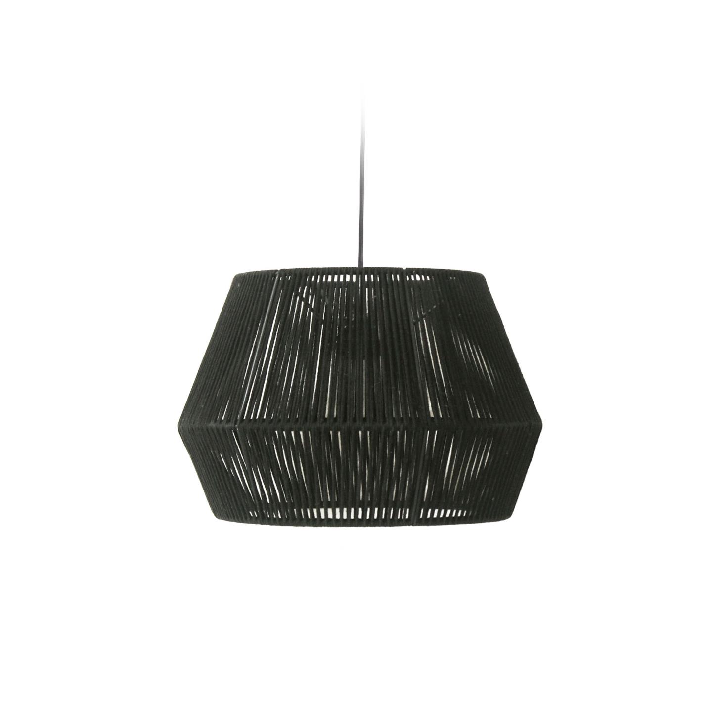 LAFORMA Cantia loftslampe, rund - sort bomuld og jern (Ø36,5)