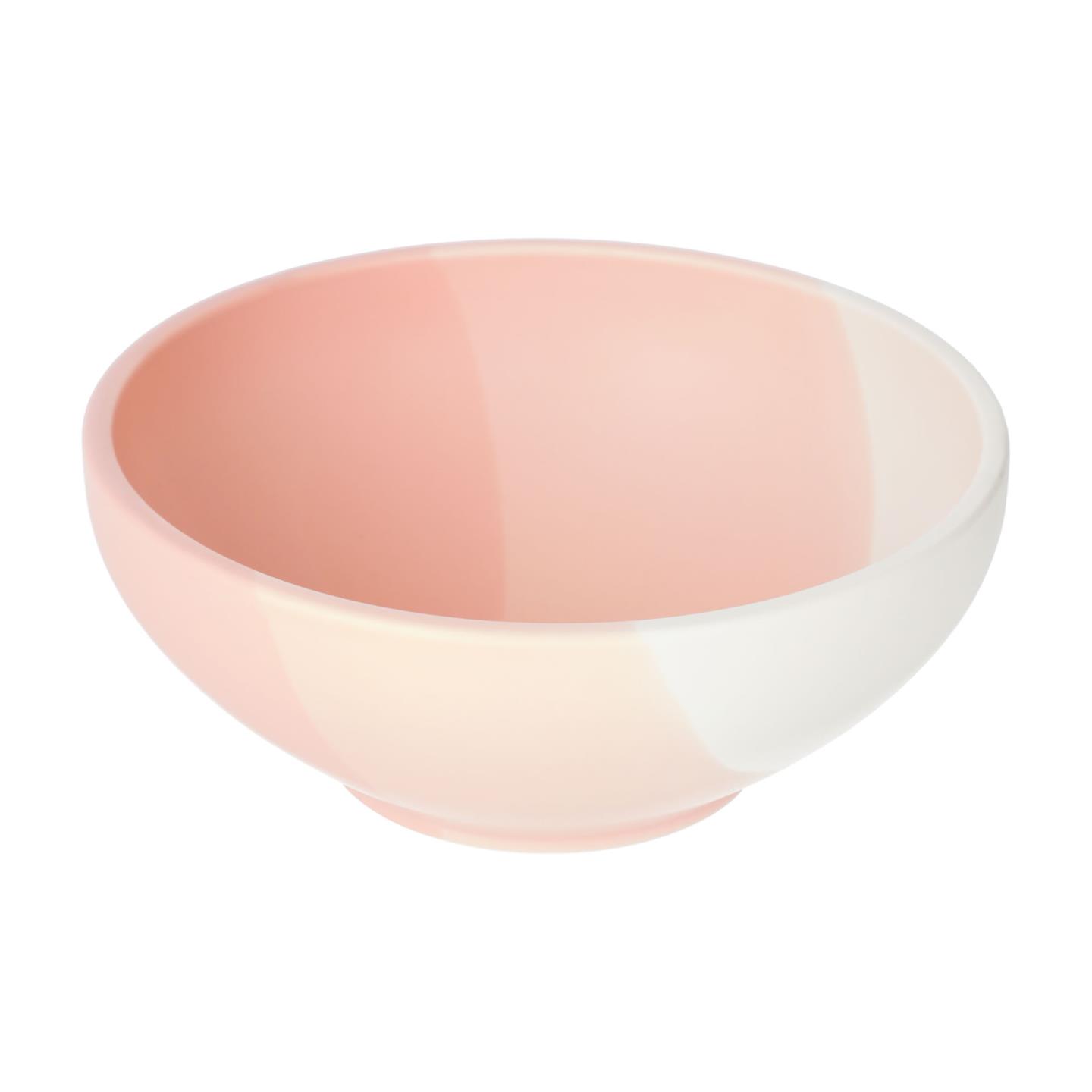 LAFORMA Sayuri stor skål - lyserød og hvid porcelæn (Ø24,3)