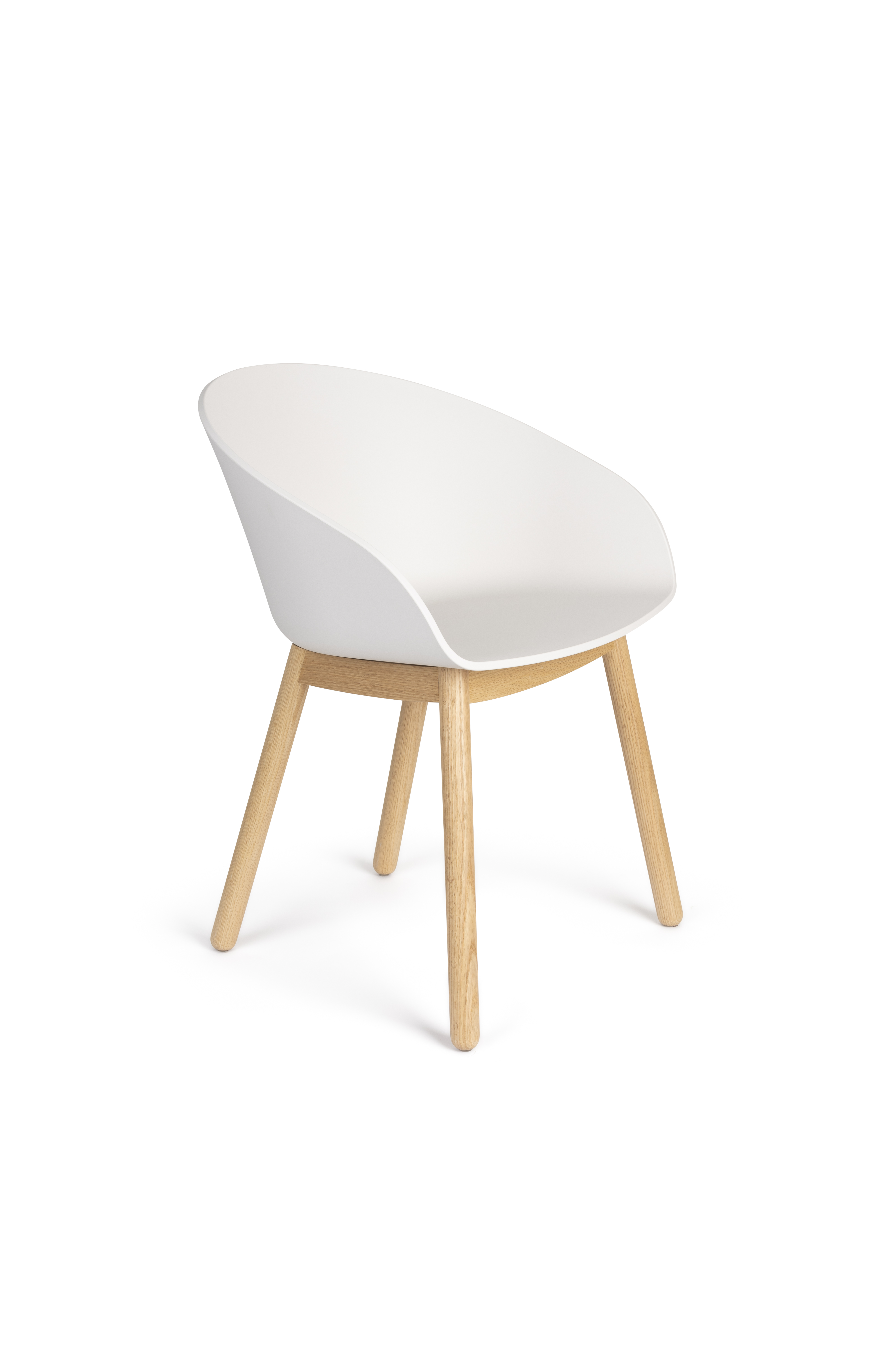 ZUIVER Armchair Void Oak Milk White