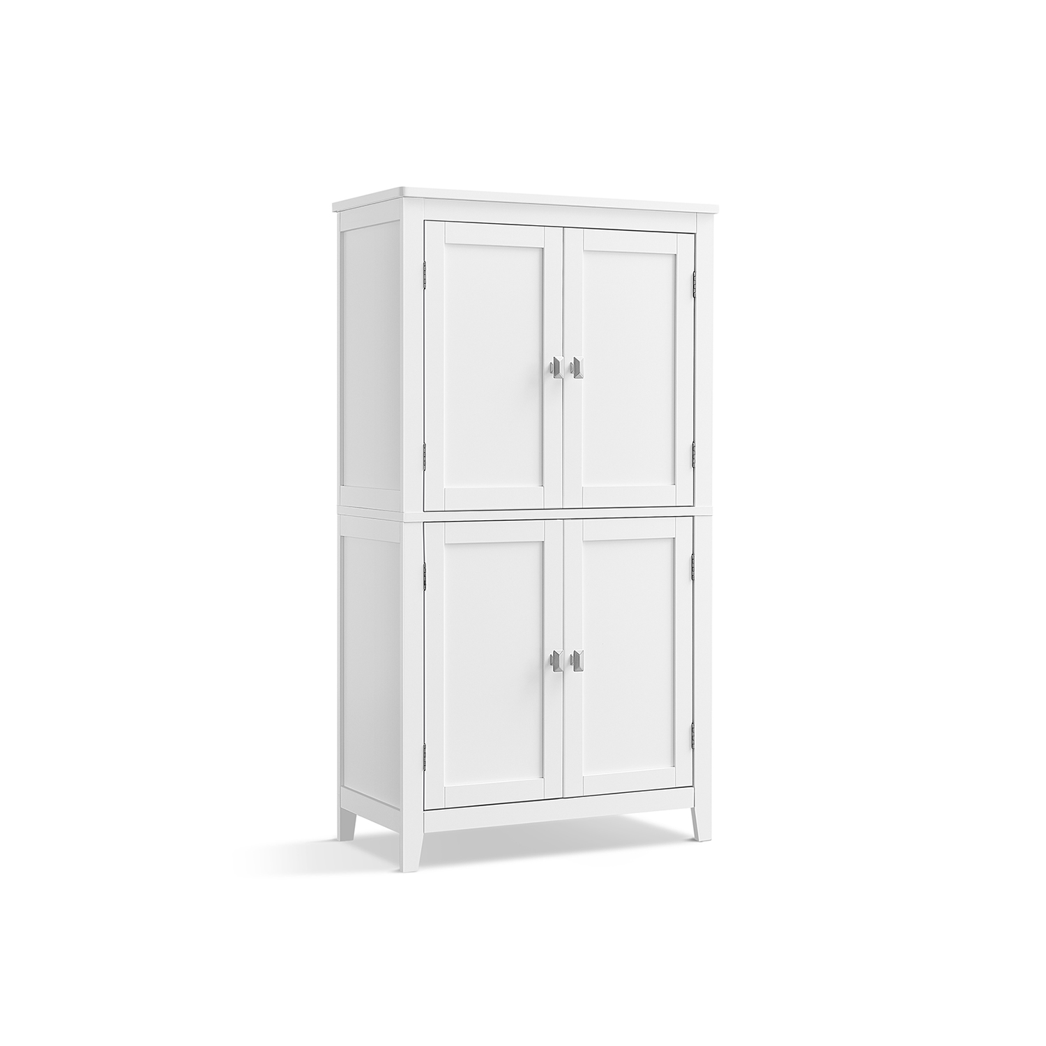 VASAGLE Badeværelsesgulvskab, Badeværelsesopbevaringsenhed, Fritstående Skab med 4 Døre, Justerbare Hylder, 28 x 51 x 102 cm, Hvid UBBC552P31 VASAGLE Badeværelsesgulvskab, Badeværelsesopbevaringsenhed, Fritstående Skab med 4 Døre, Justerbare Hylder, 28 x 51 x 102 cm, Hvid UBBC552P31