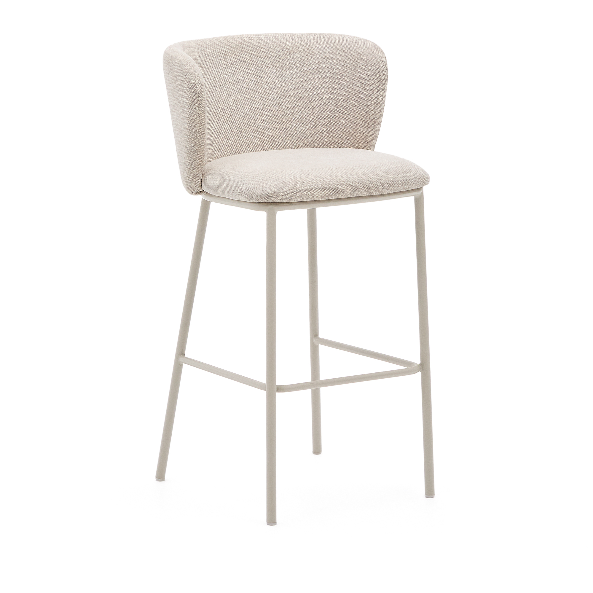 KAVE HOME Ciselia krakk i beige chenille og beige stål, høyde 75 cm, FSC Mix Credit