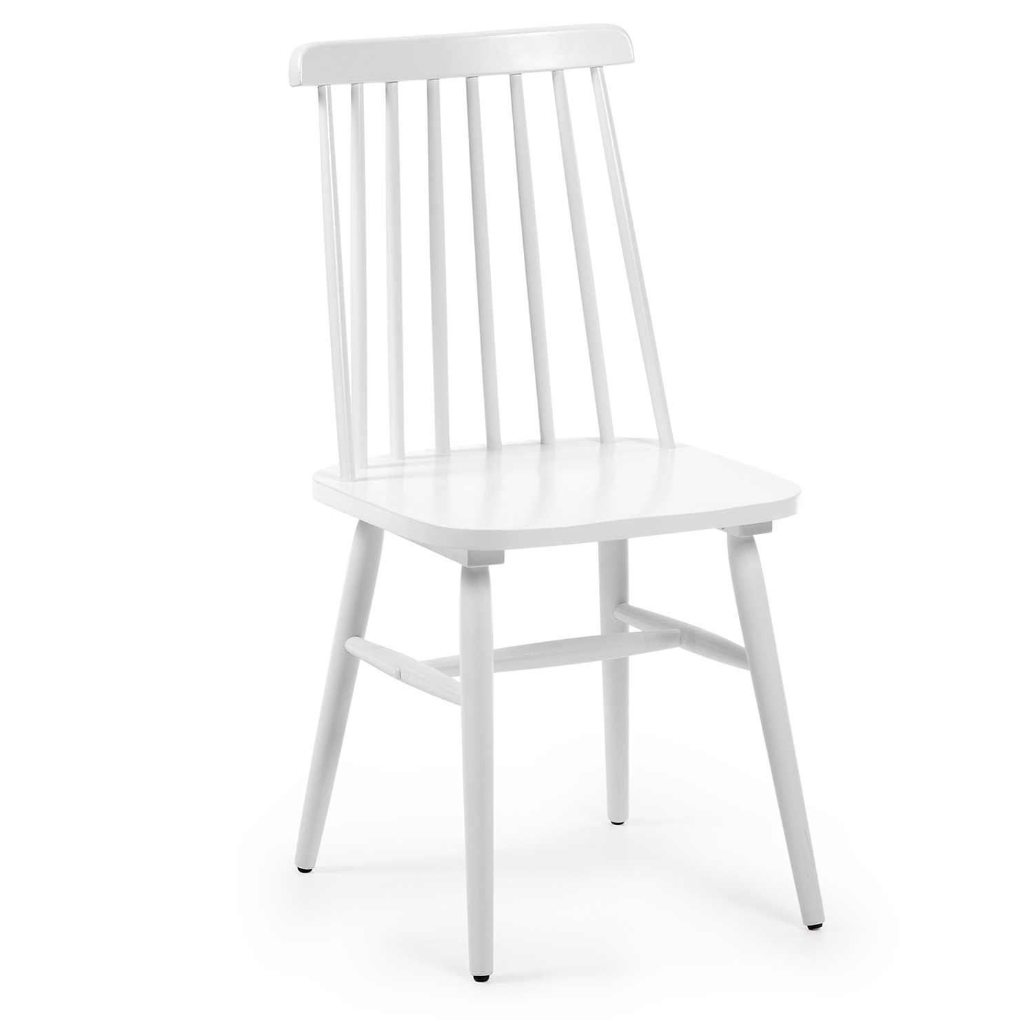 LAFORMA Kristie spisebordsstol - hvid spånplade og gummitræ