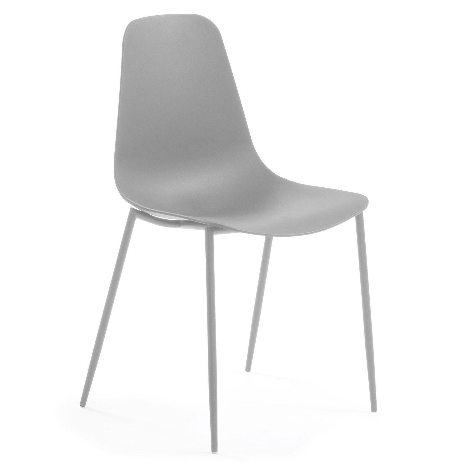 LAFORMA Wassu spisebordsstol - grå plastik og stål