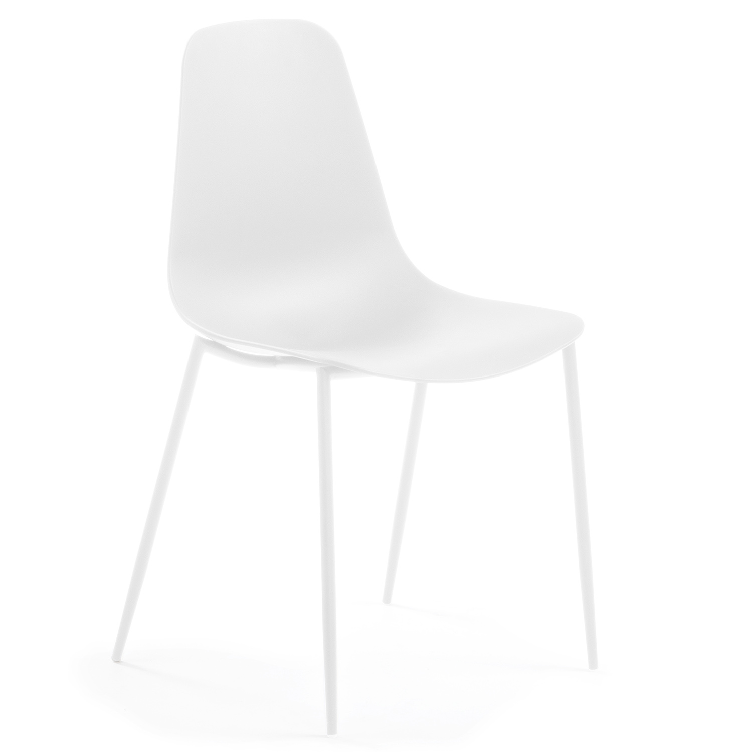 LAFORMA Wassu spisebordsstol  hvid plastik og stål