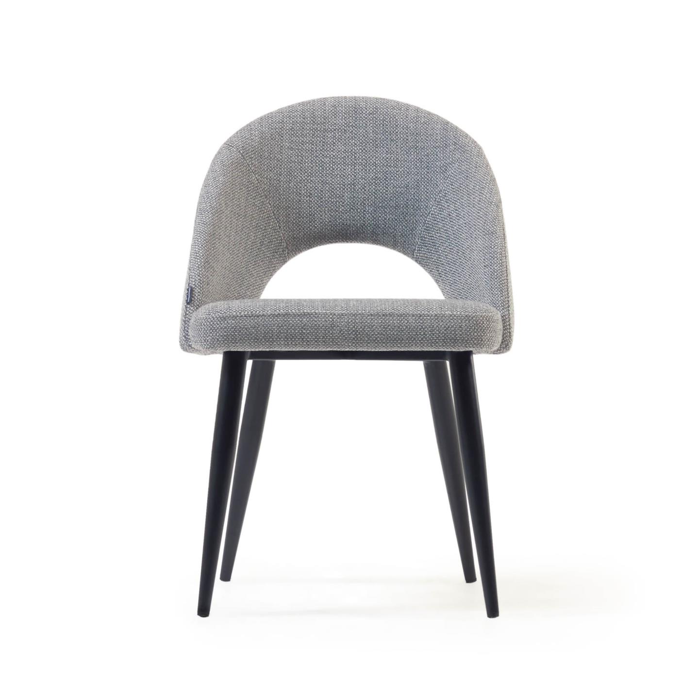 LAFORMA Mael spisebordsstol - grå stof og sort stål