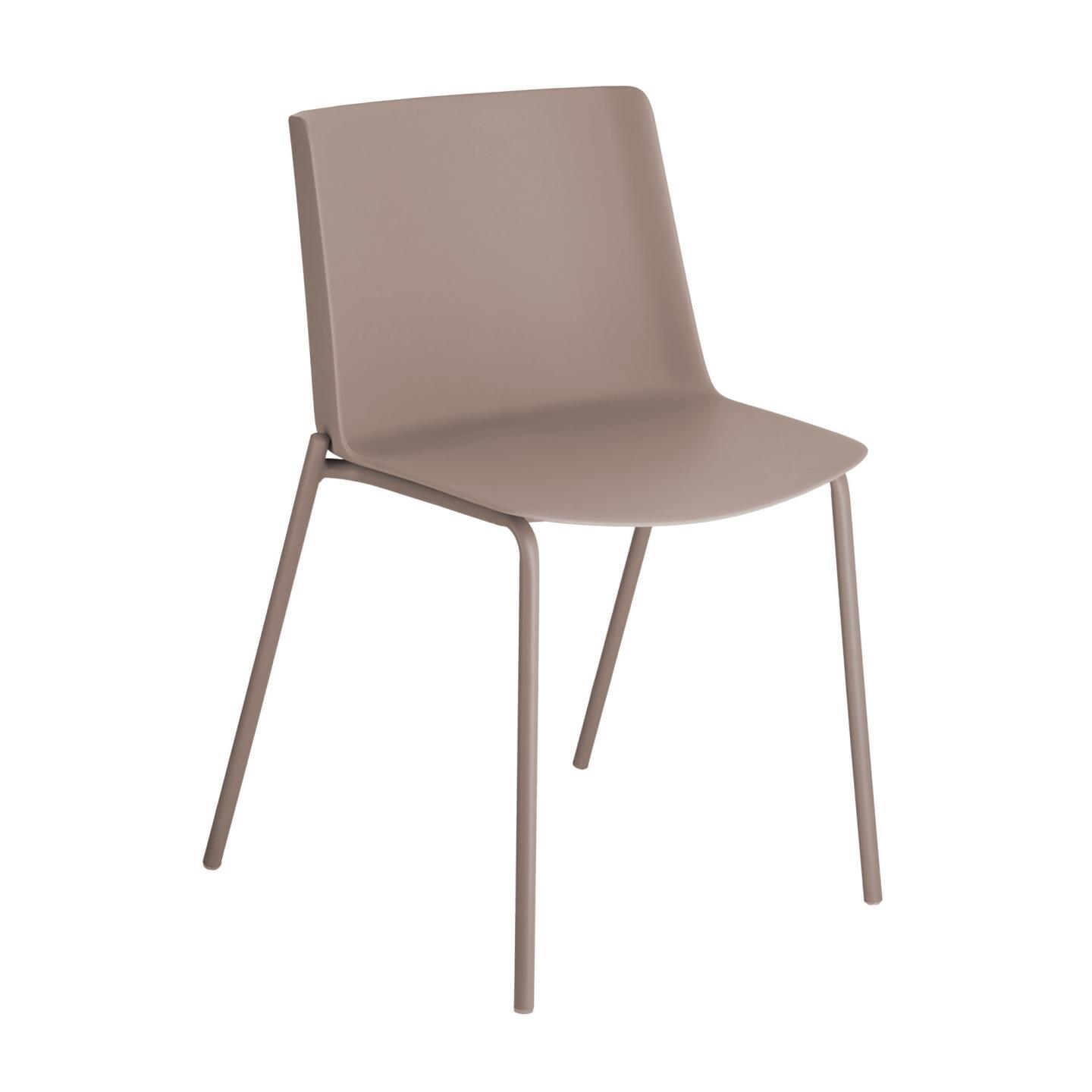 LAFORMA Hannia spisebordsstol - brun polypropylen og brun stål